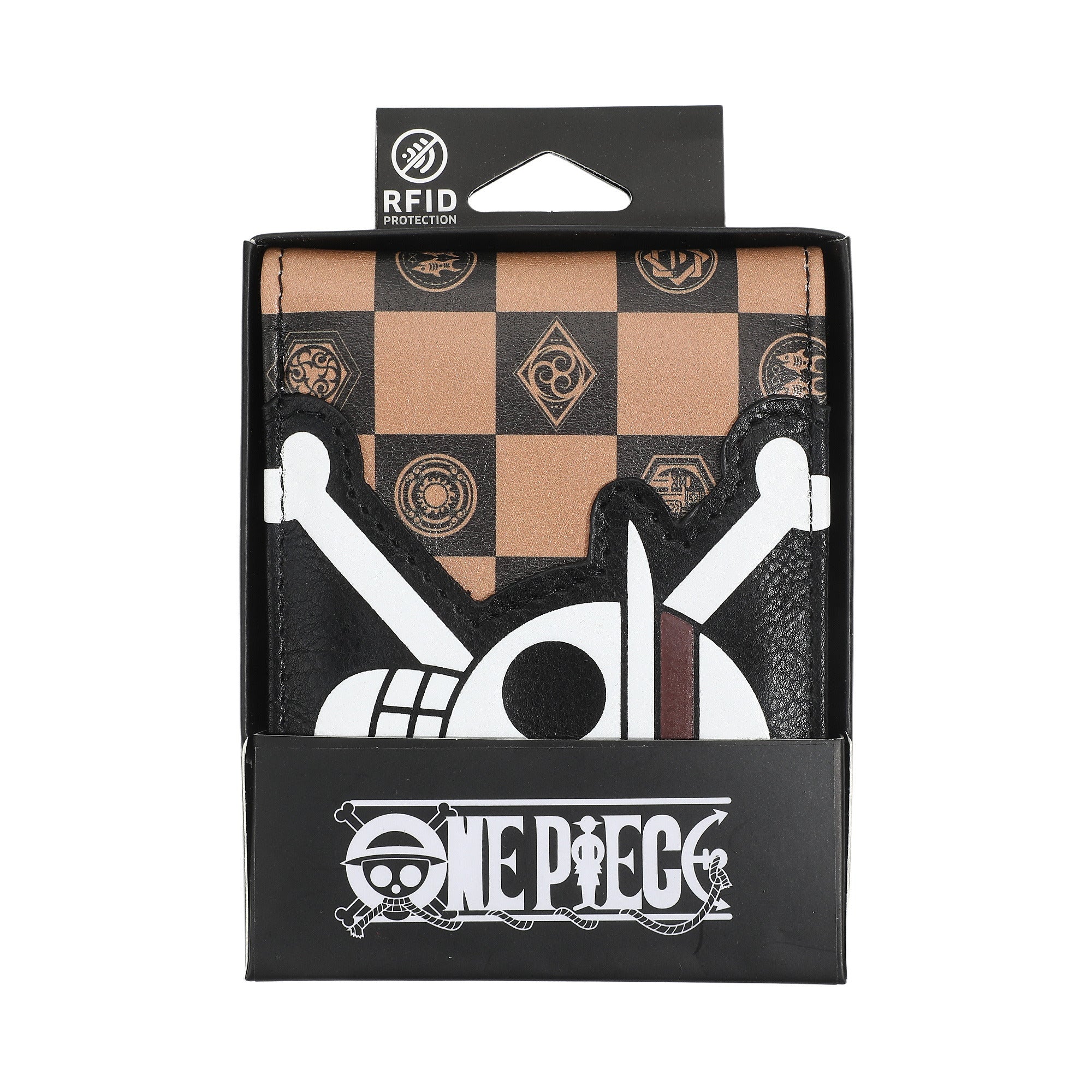 One Piece Jolly Roger AOP PU Bifold Wallet for Men