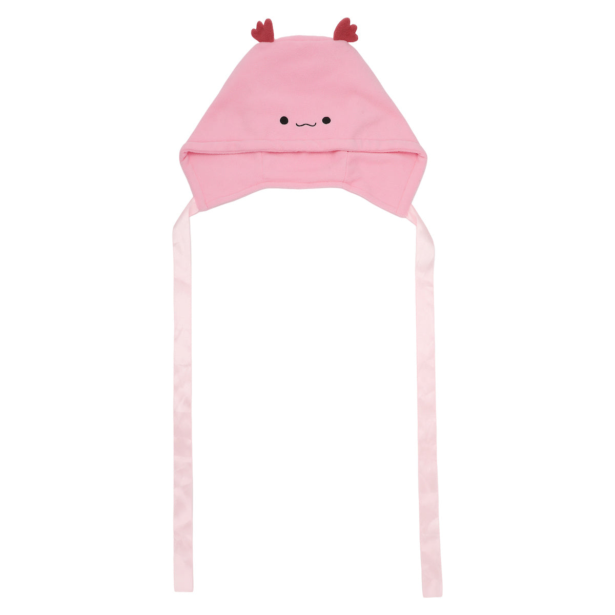 Novelty Beanie 3D Axolotl Hood with Chin Ties Beanie