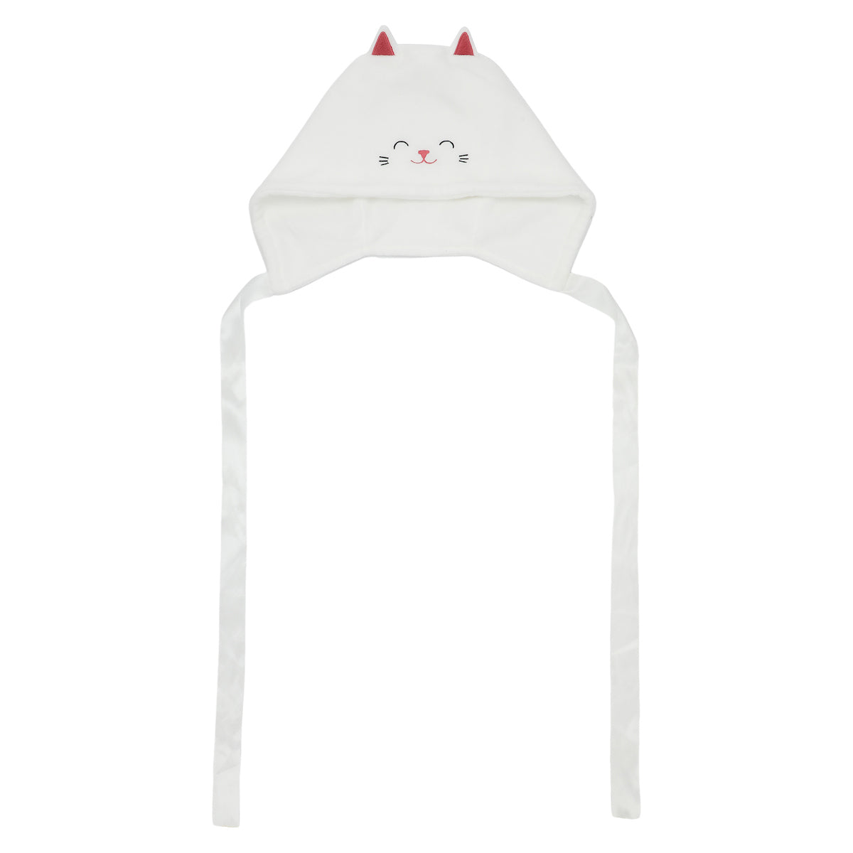 Novelty Beanie 3D Kitty Hood with Chin Ties Beanie