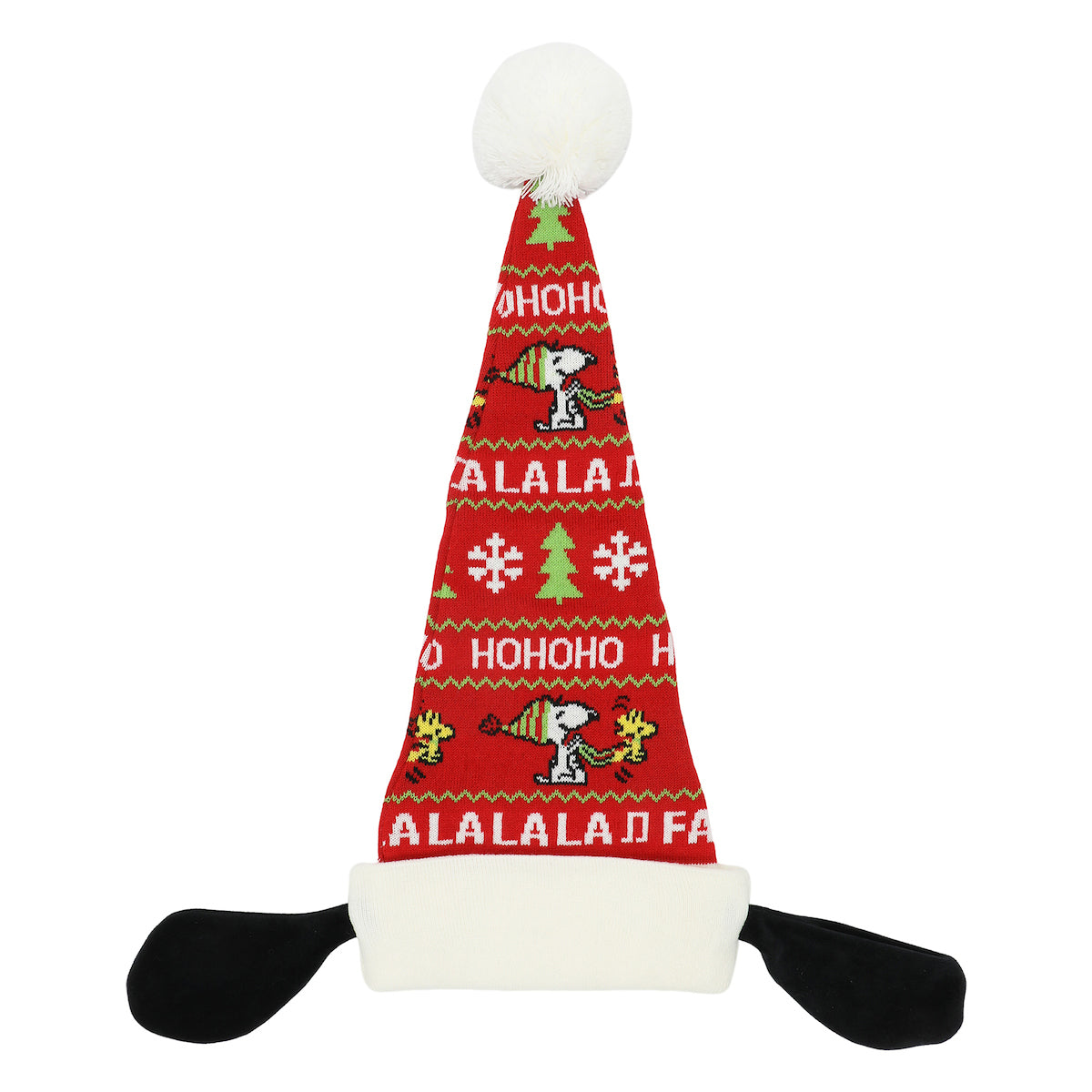 Peanuts Snoopy and Woodstock Pattern Adult Christmas Santa Hat