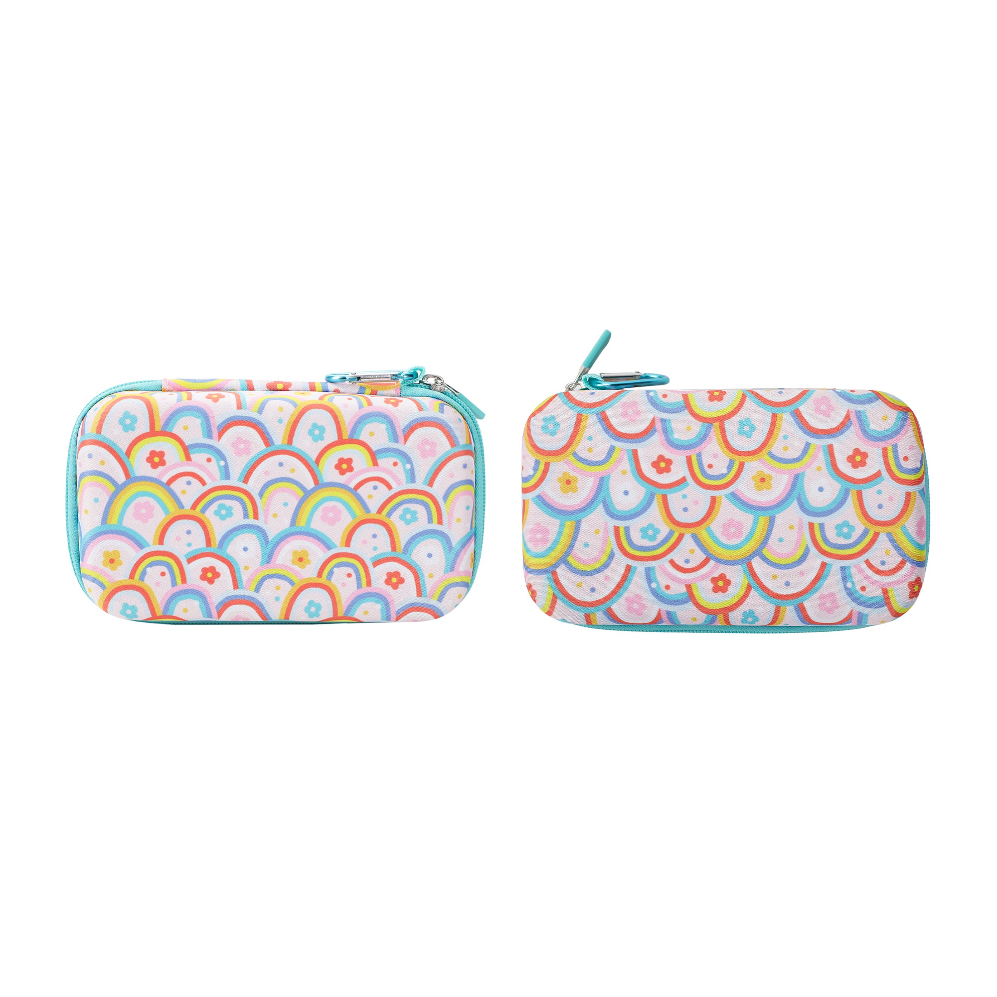 Rainbow Collage EVA Hard-Side Utility Case With Carabiner