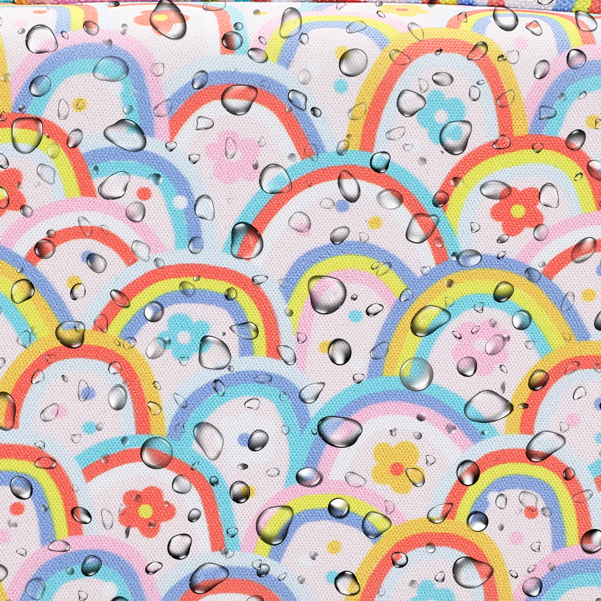 Rainbow Collage EVA Hard-Side Utility Case With Carabiner