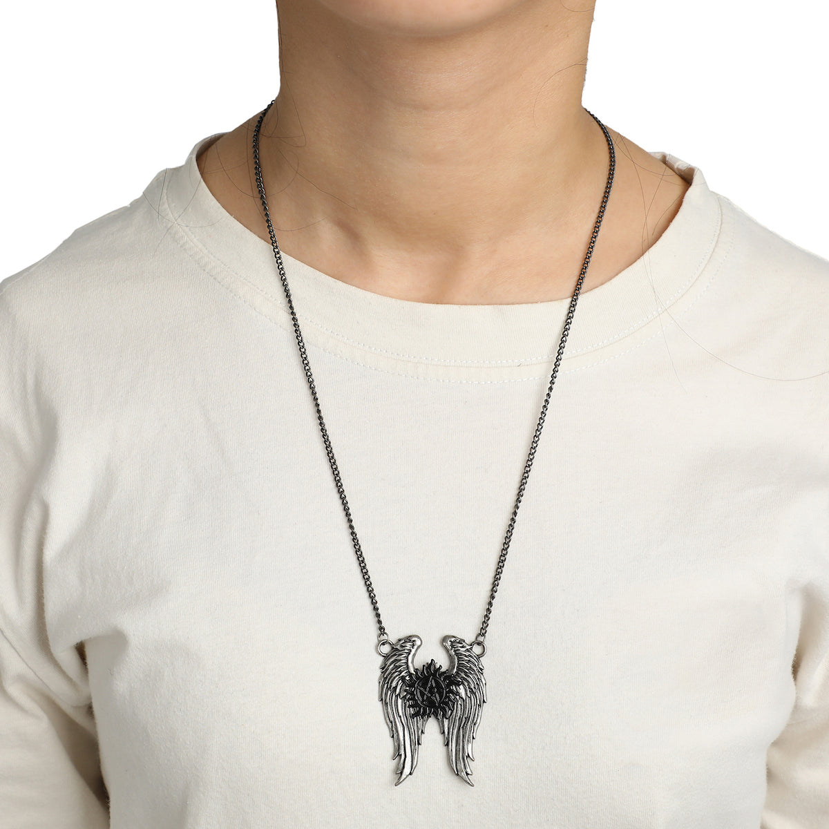 Supernatural Join the Hunt Anti-Possession Wings Pendant Necklace
