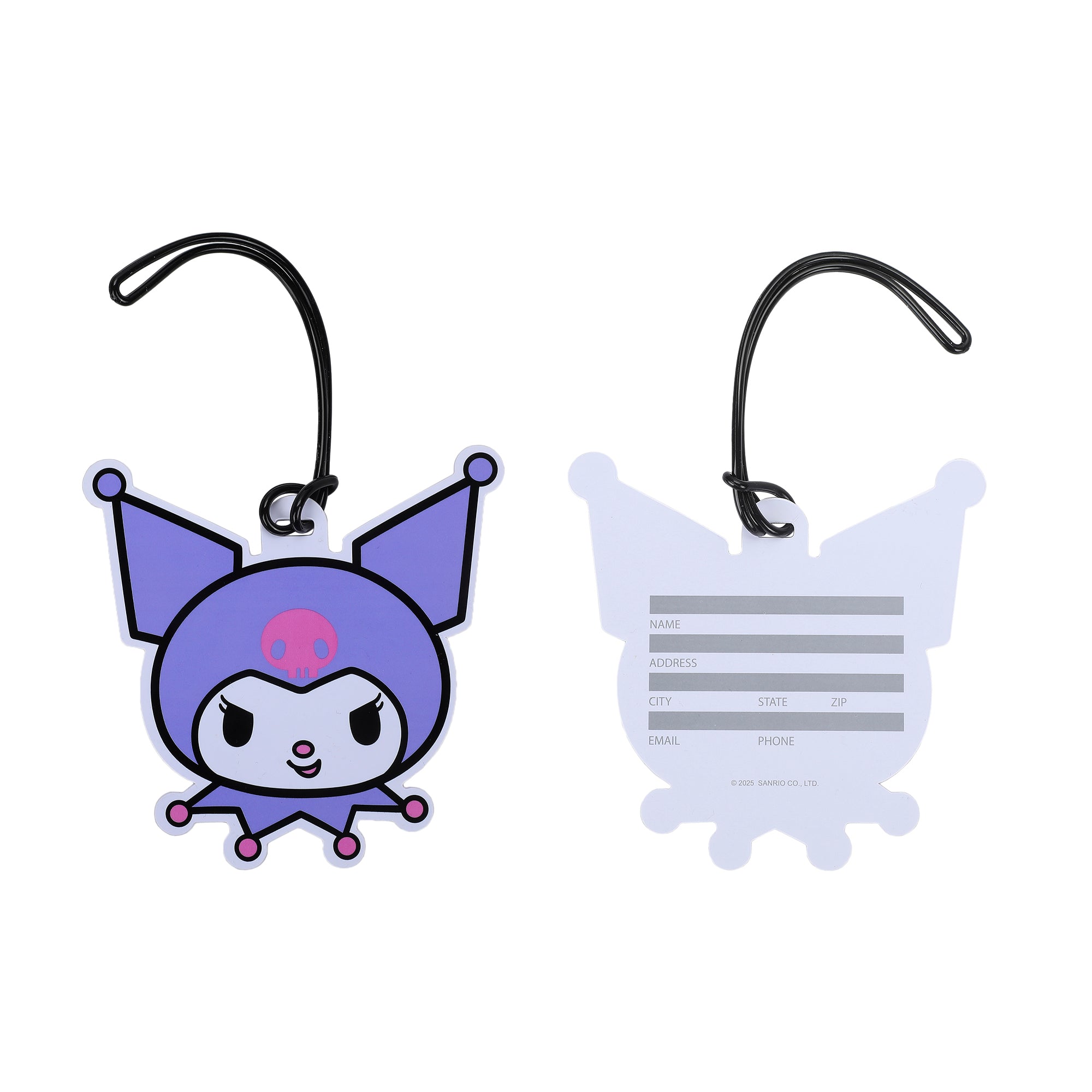 Kuromi 3-Piece Travel Set With Neck Pillow, Eye Mask, And Luggage Tag