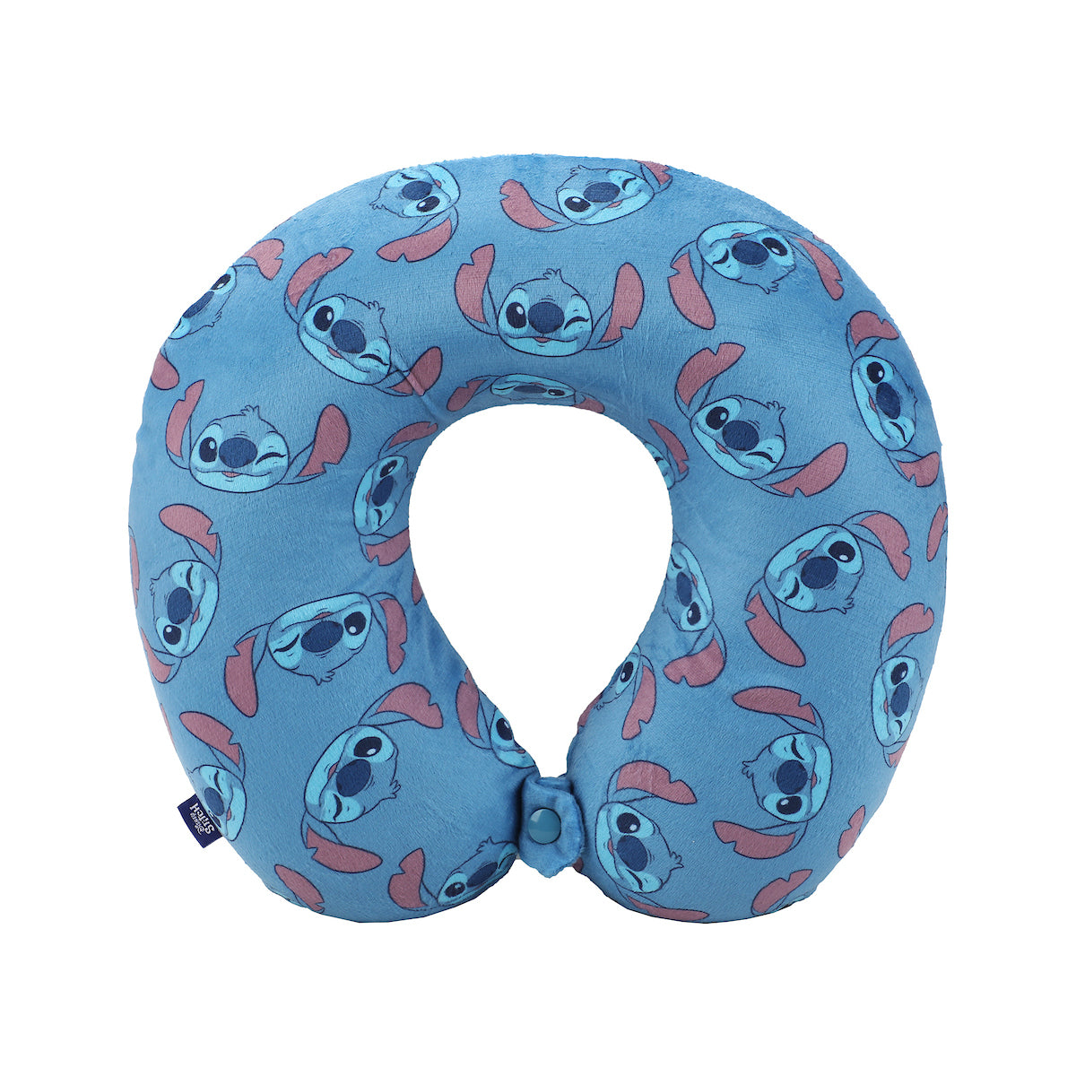 Disney Stitch All-Over Print Blue 12" Neck Pillow