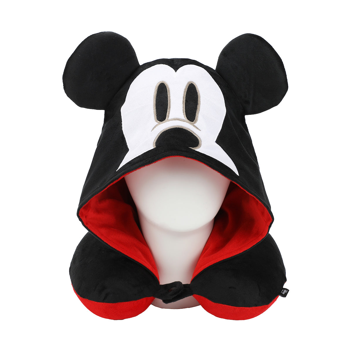 Disney Mickey Mouse Red & Black Hooded Neck Pillow