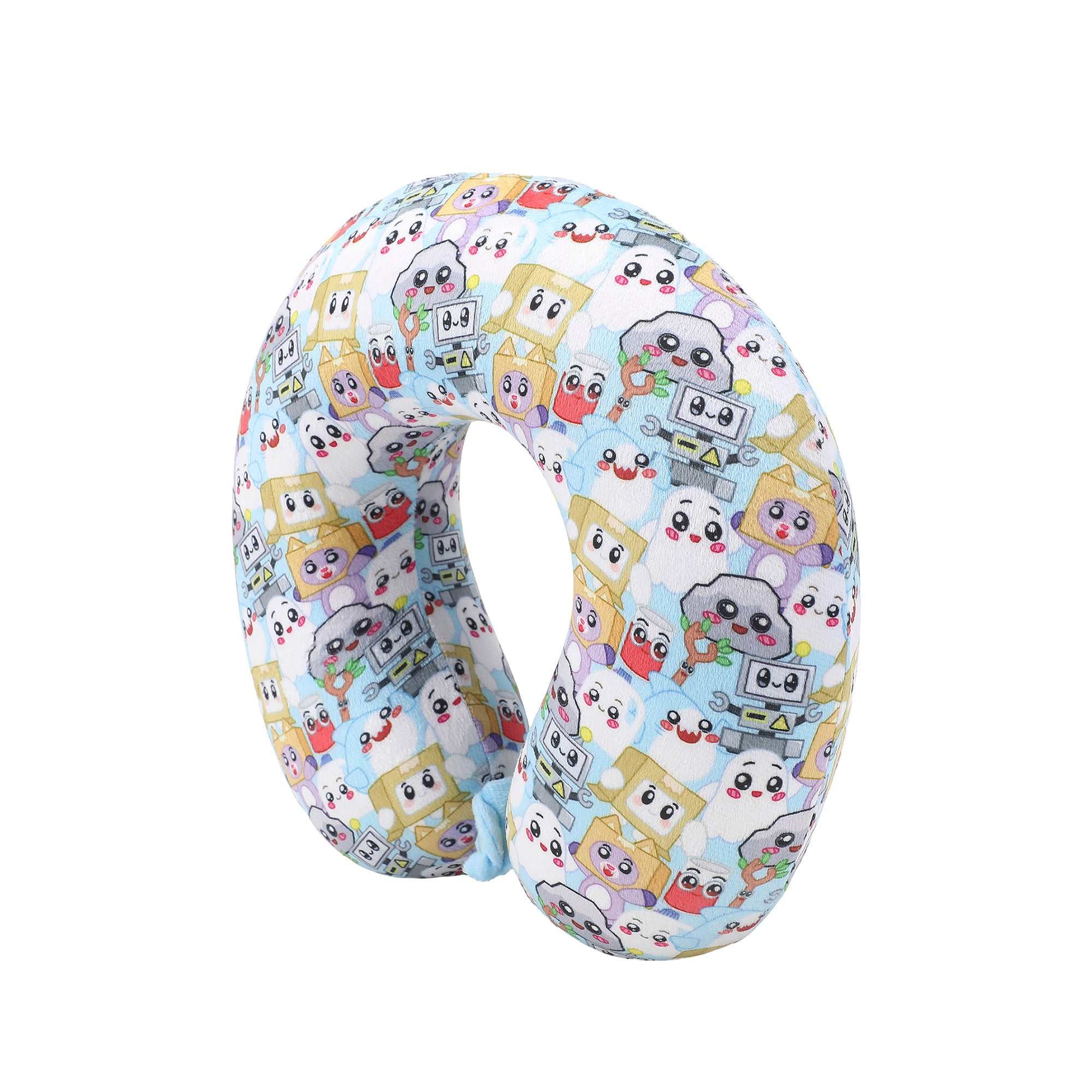 LankyBox Character Print 2-Piece Neck Pillow & Eye Mask Travel Set