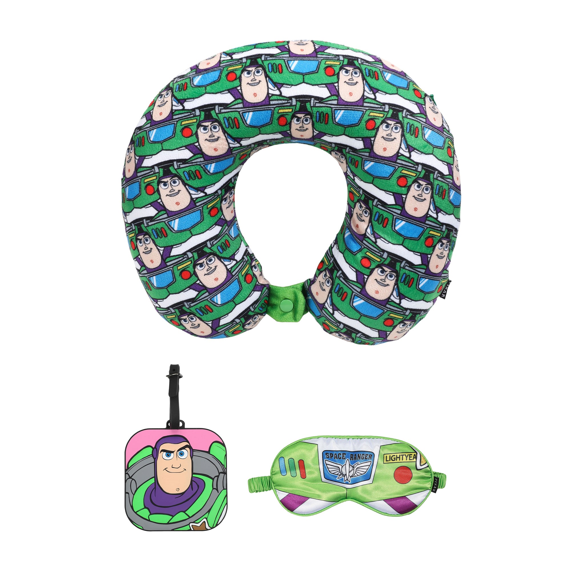 Toy Story Kids Neck Pillow with Eye Mask and Luggage Tag