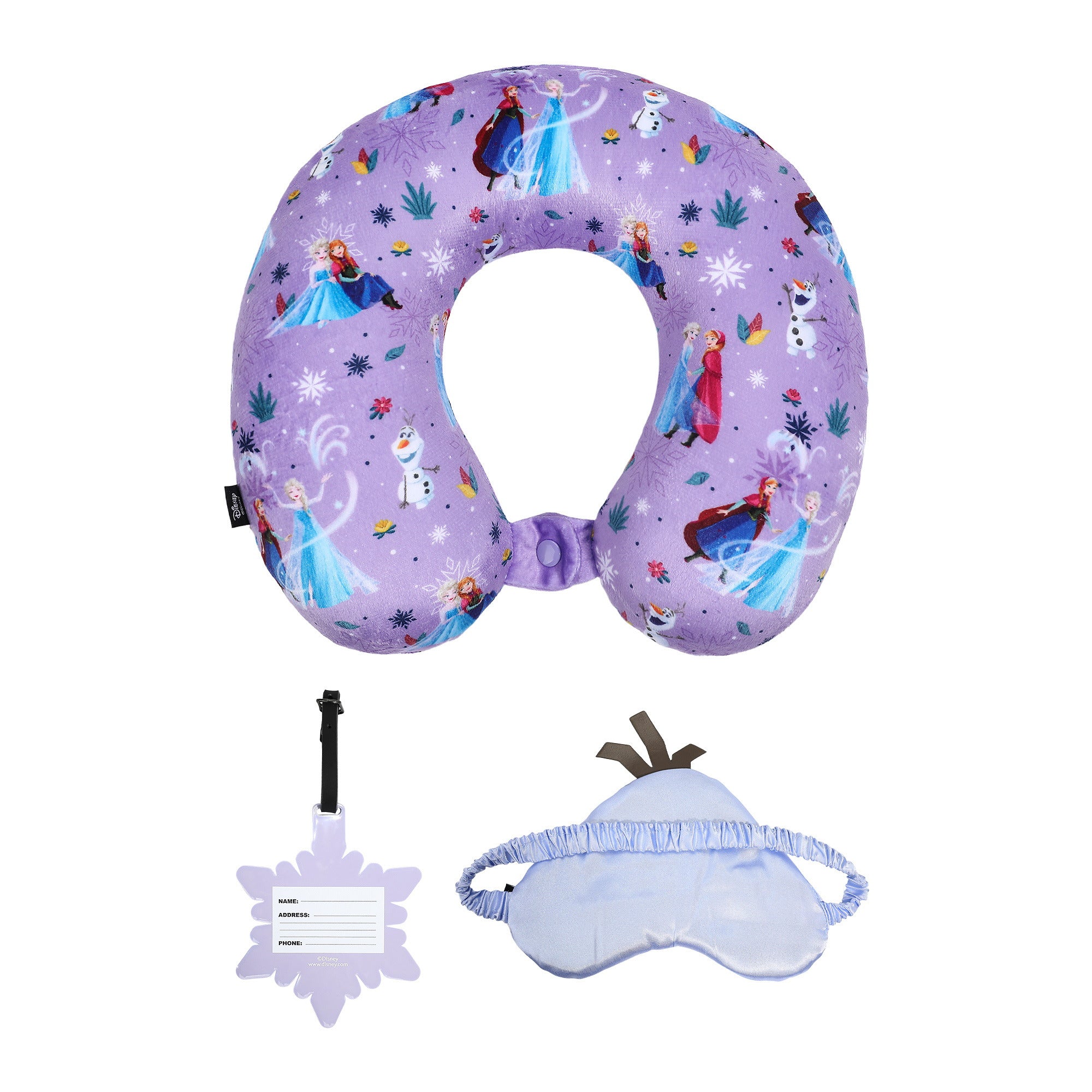 Frozen Figural Neck Pillow 3pc Set for Kids Travel