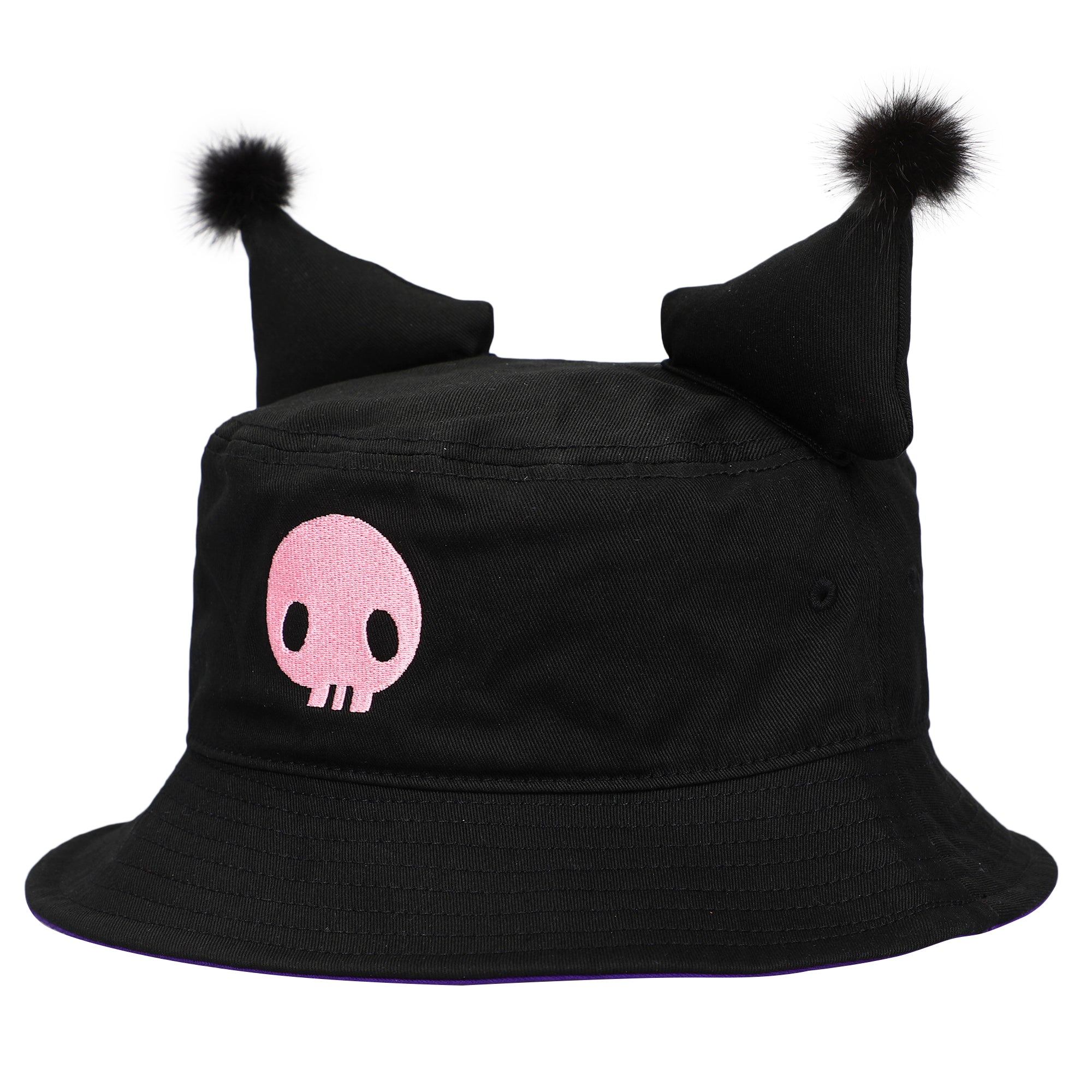 My Melody Kuromi Inspired Black unisex Bucket Hat with ears