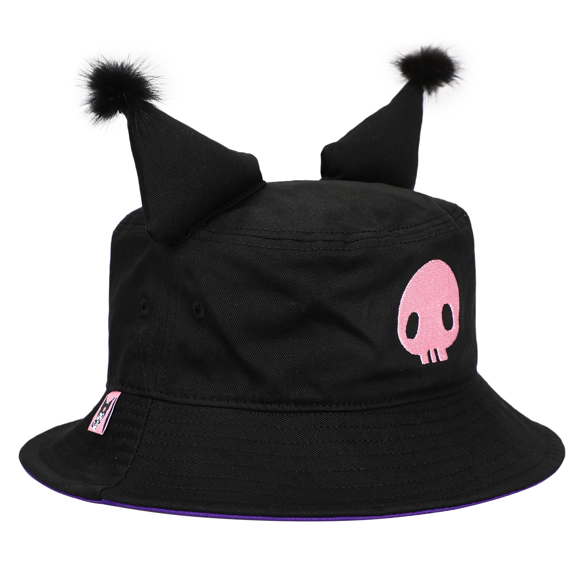 My Melody Kuromi Inspired Black unisex Bucket Hat with ears