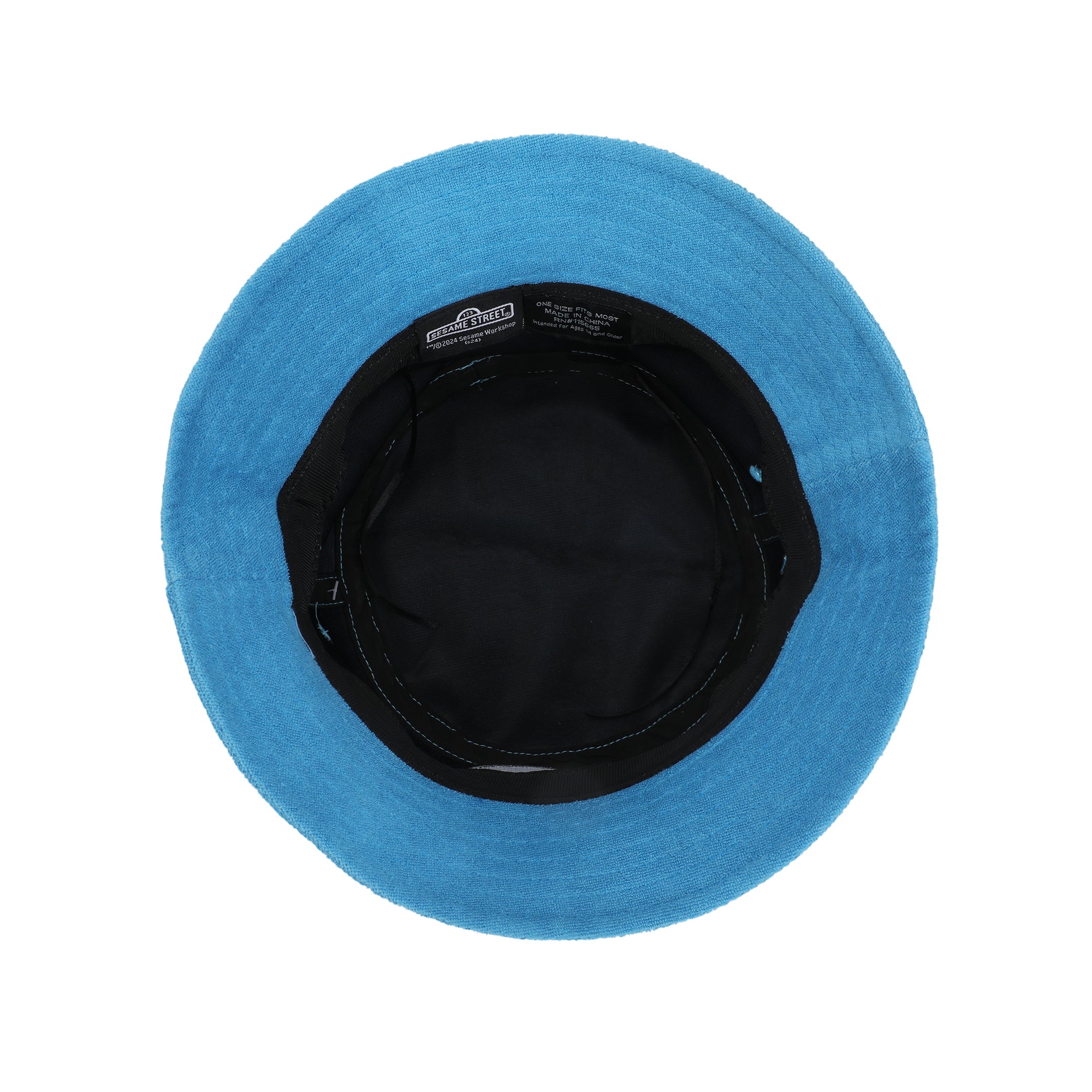 Sesame Street Cookie Monster Big Face Adult Blue Bucket Hat