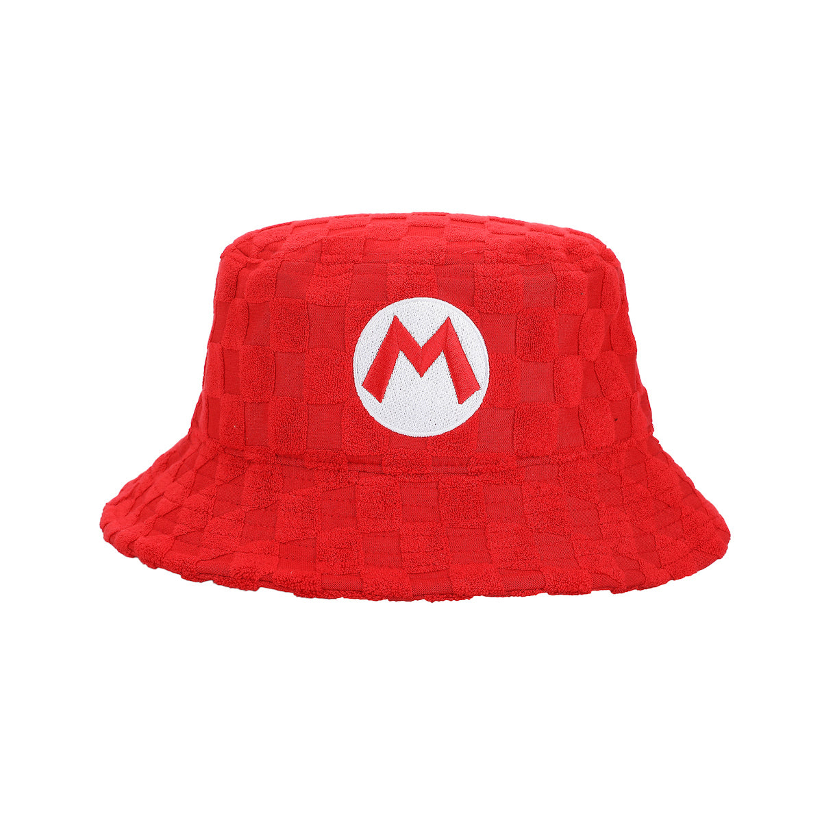 Super Mario Bros Logo Men's Checkered Bucket Hat