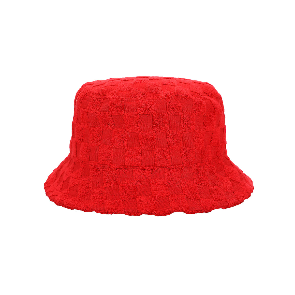 Super Mario Bros Mario Logo Men's Red Checkered Bucket Hat