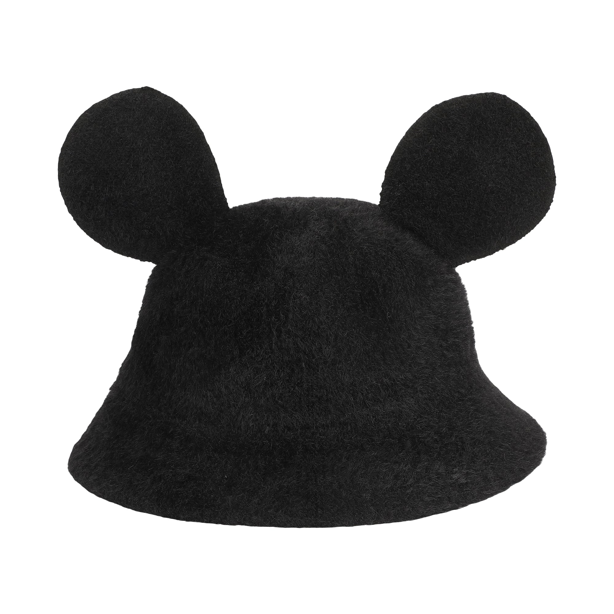 Mickey Mouse Fuzzy Knit With Foam Filled Ears On Bell Shape Bucket Hat