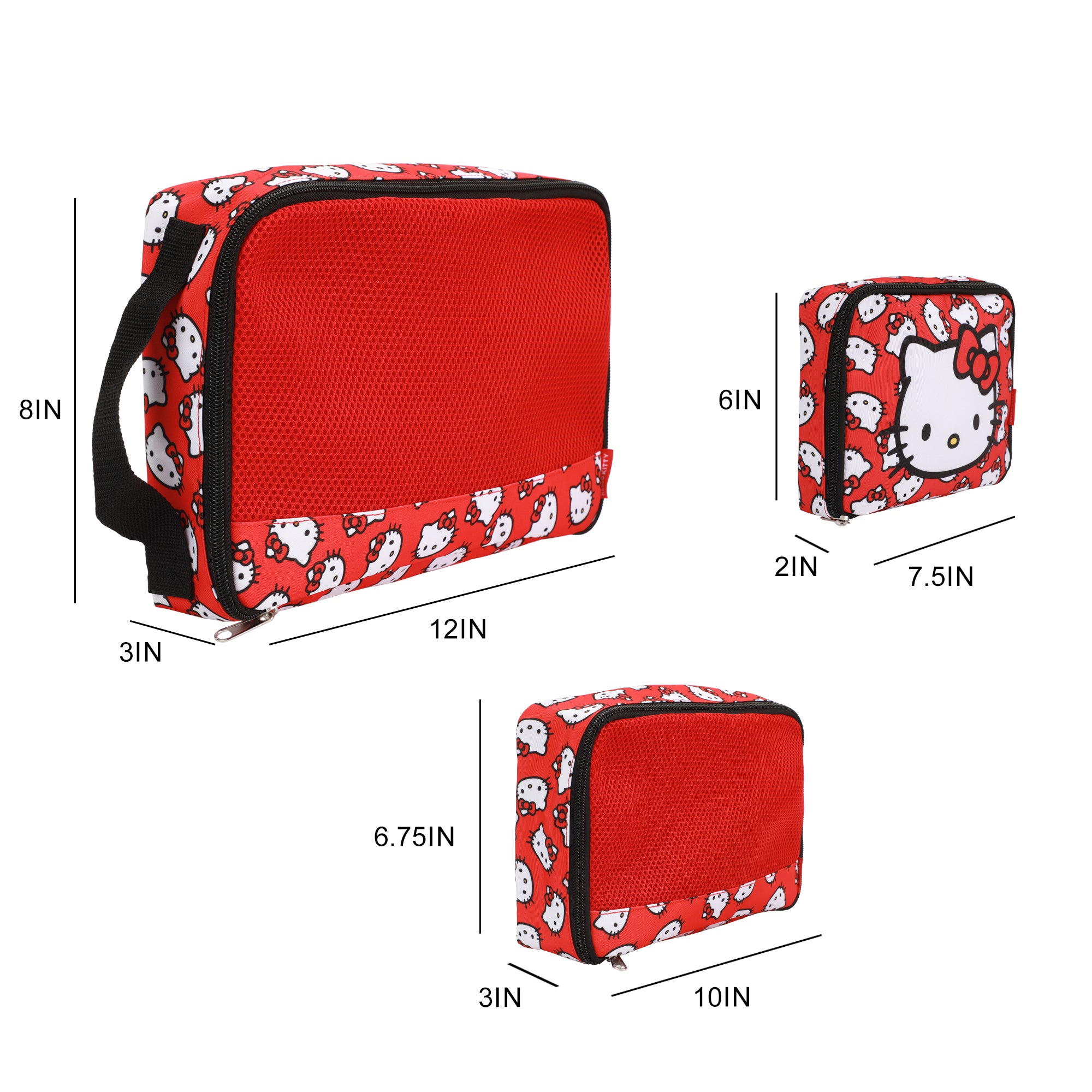 Hello Kitty Faces 4-Piece Packing Cube & Laundry Bag Set