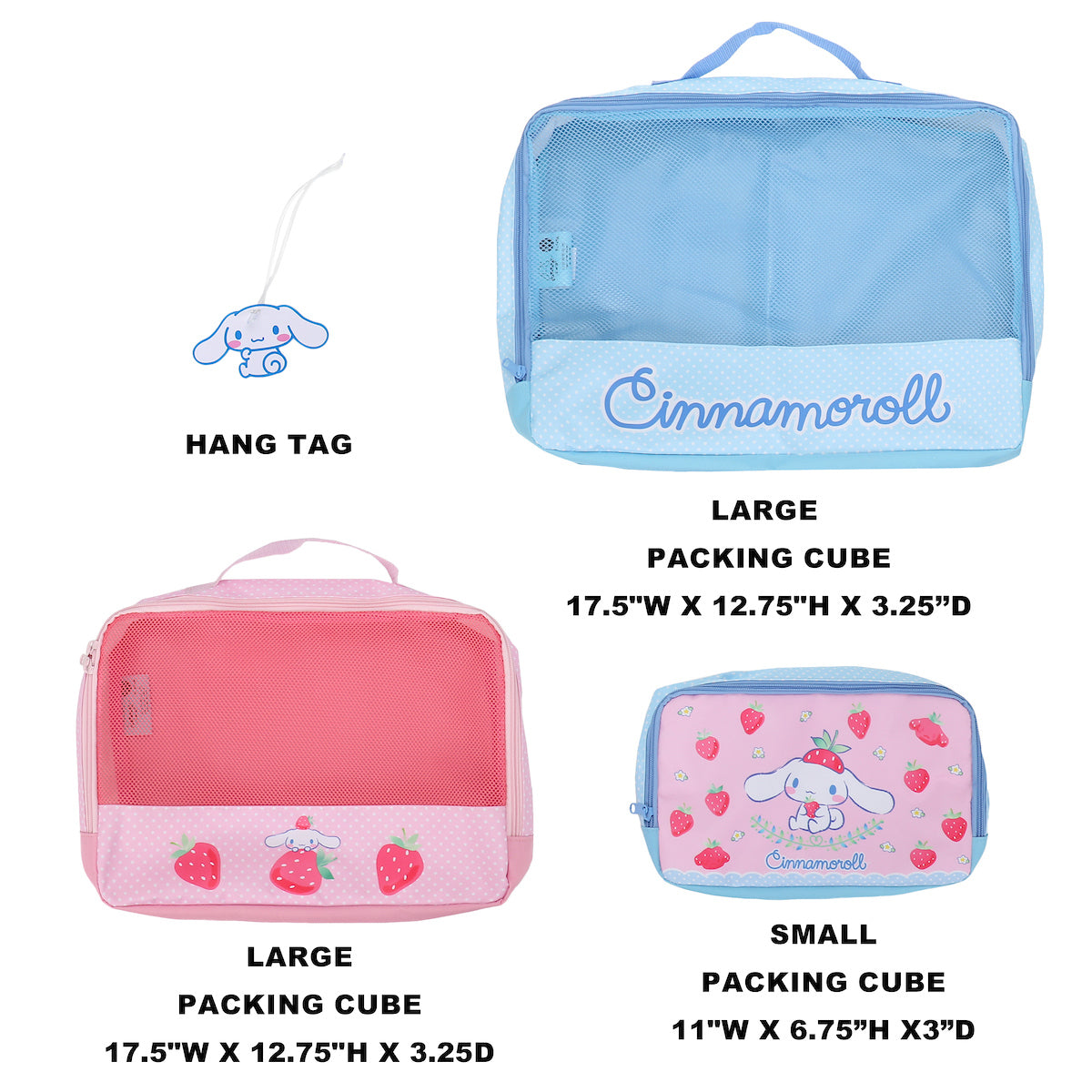 Cinnamoroll Packing Cube & Hang Tag Set - Adorable Travel Essentials!