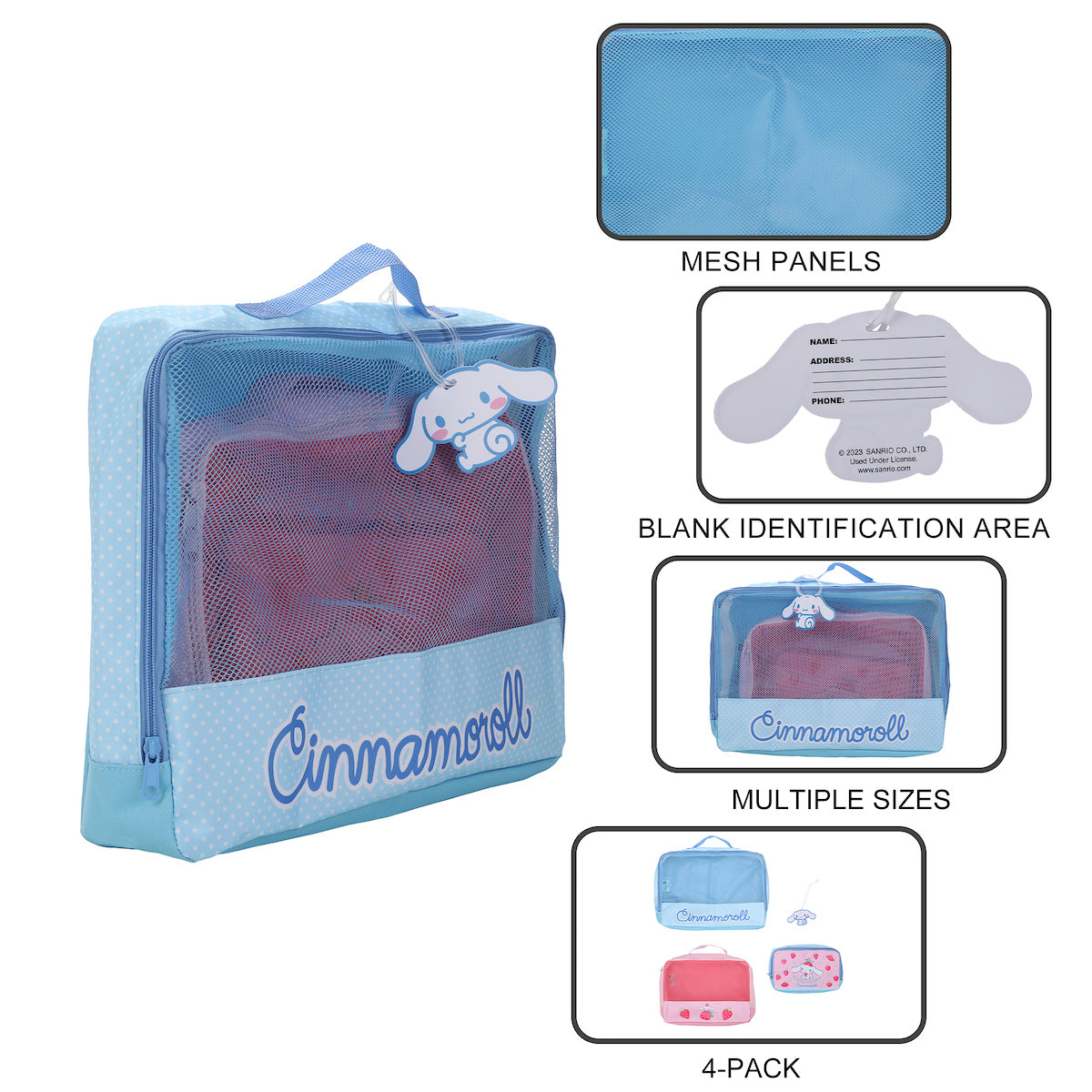 Cinnamoroll Packing Cube & Hang Tag Set - Adorable Travel Essentials!