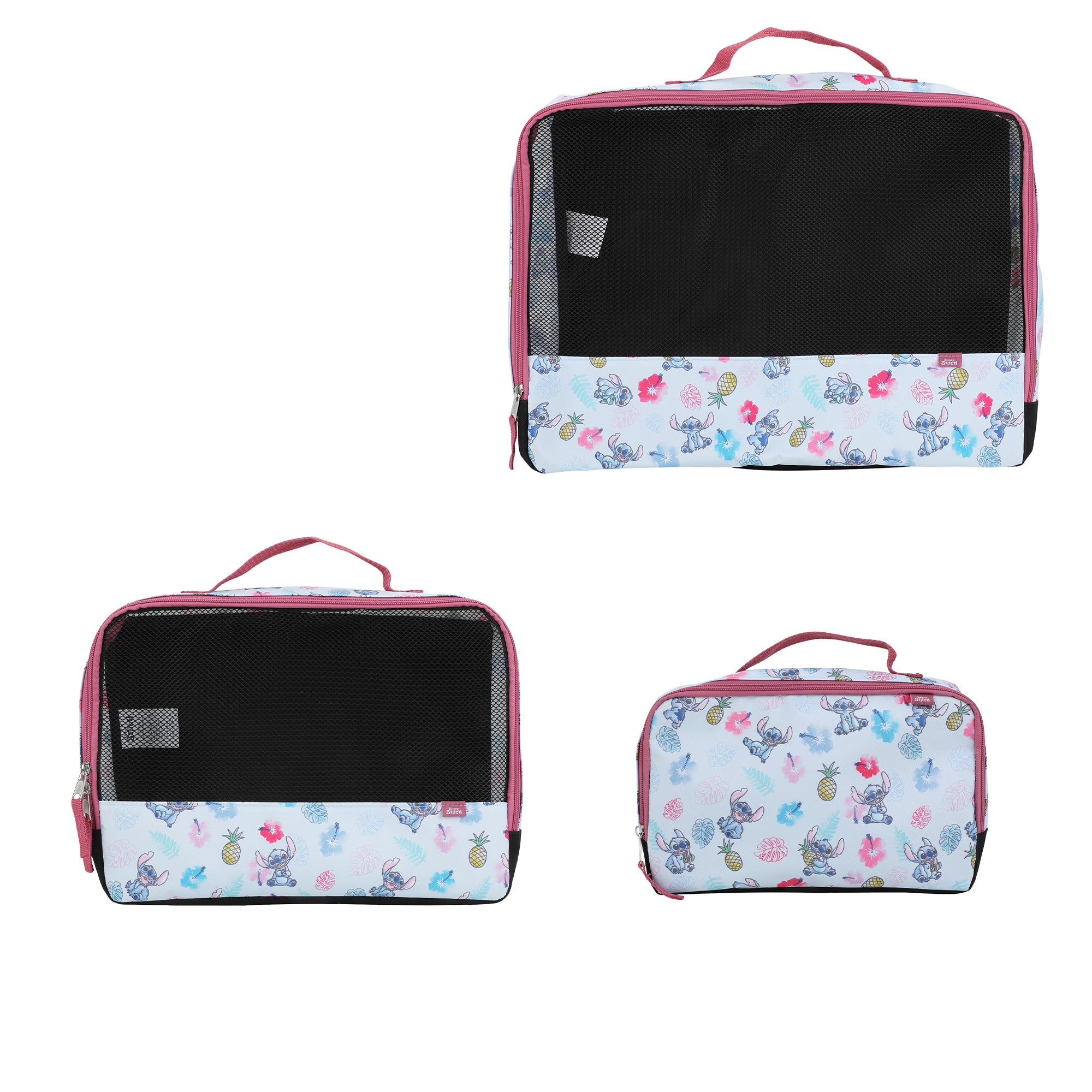 Disney Stitch Flower Pattern 3-Piece Packing Cube Set