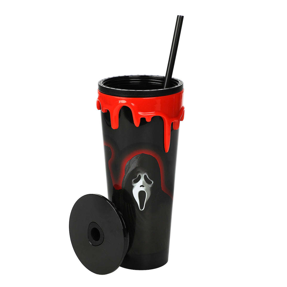 Ghostface Acrylic Drip Black 26 Oz Tumbler Plastic Cup