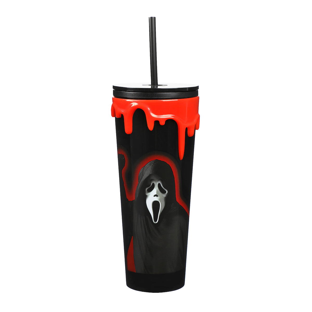 Ghostface Acrylic Drip Black 26 Oz Tumbler Plastic Cup