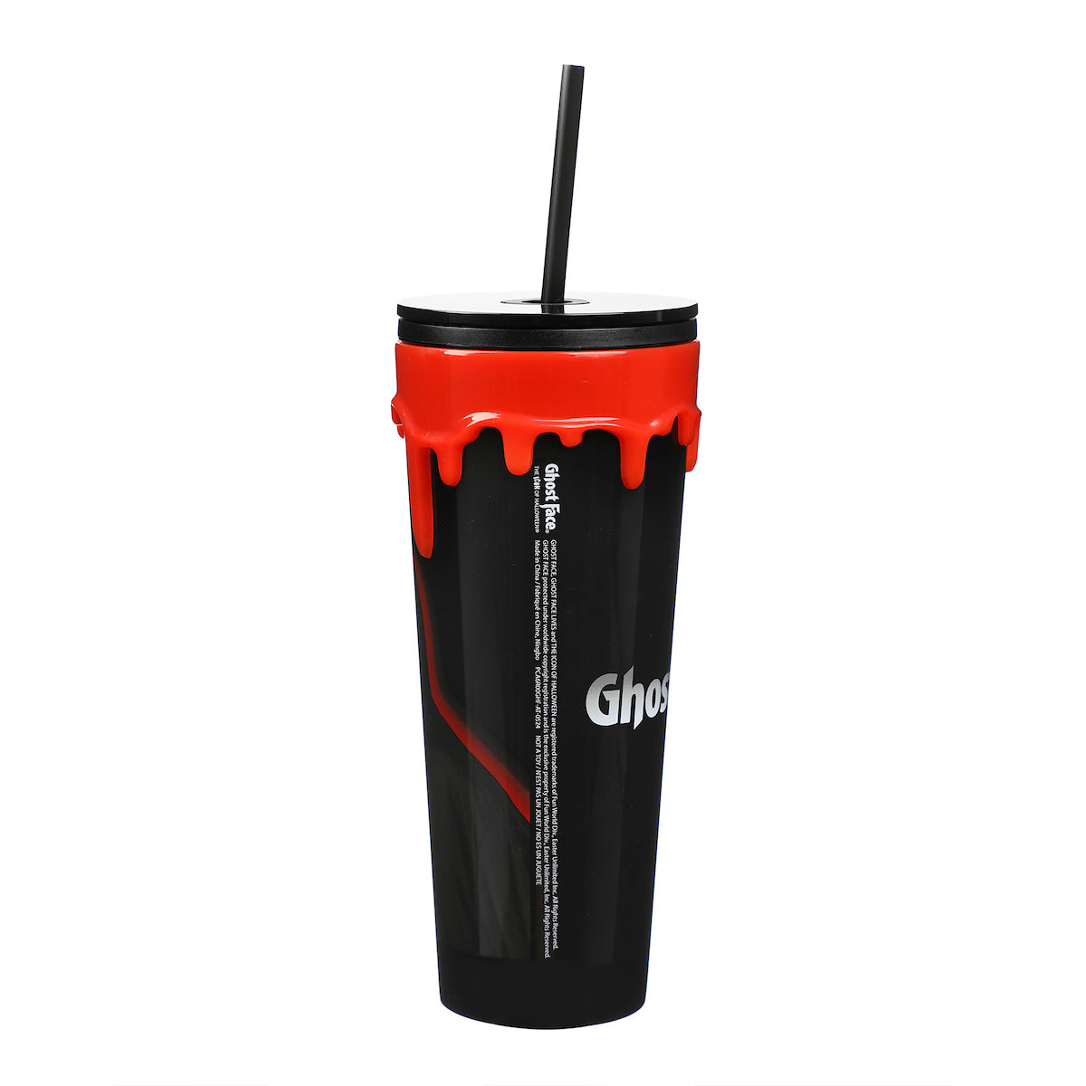 Ghostface Acrylic Drip Black 26 Oz Tumbler Plastic Cup