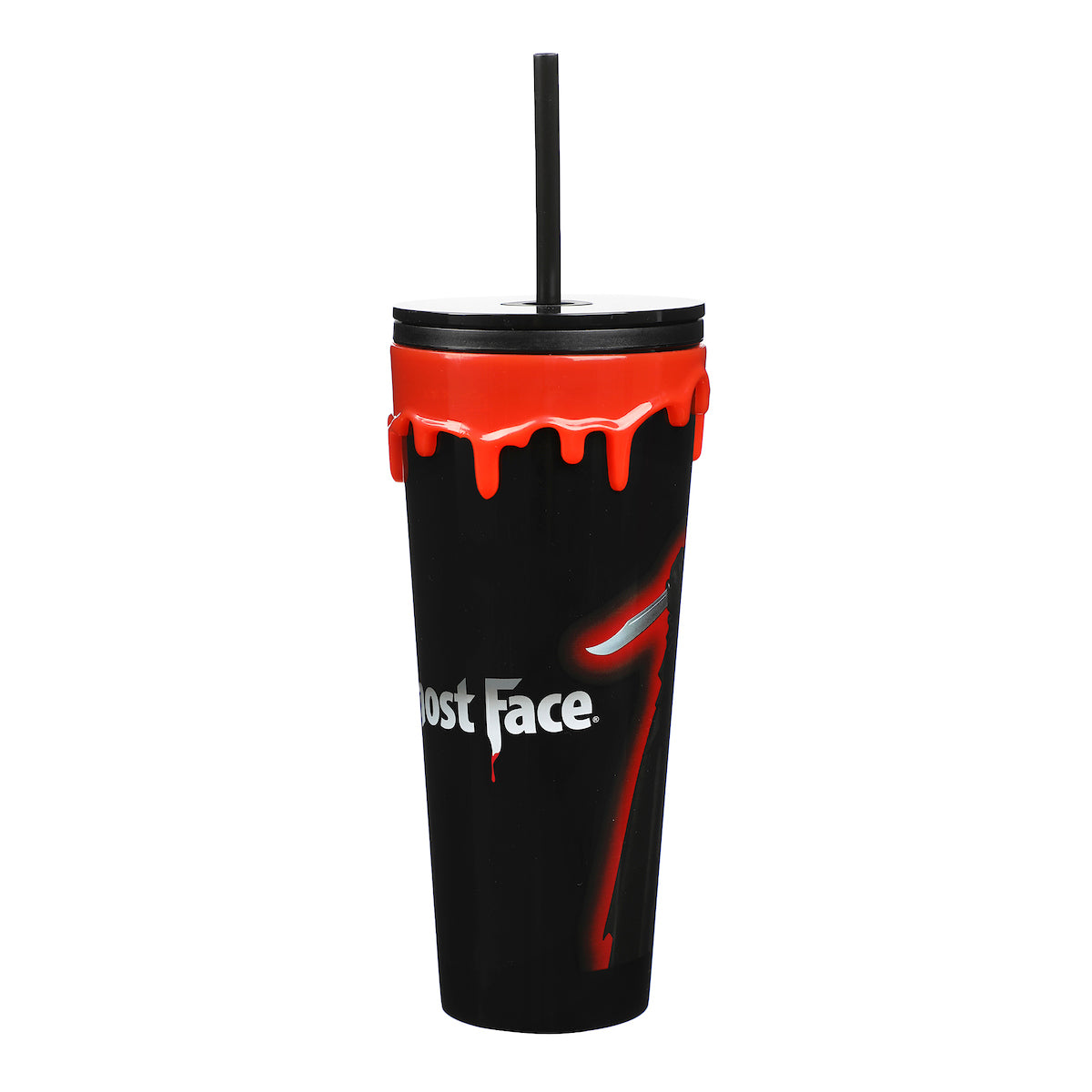 Ghostface Acrylic Drip Black 26 Oz Tumbler Plastic Cup