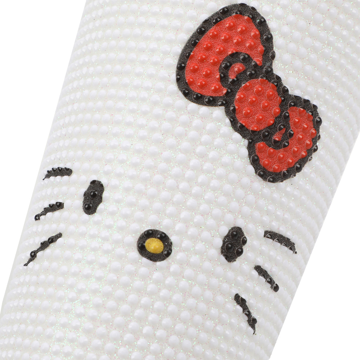 Hello Kitty Big Face 20 Oz White Rhinestone-Studded Plastic Tumbler Cup