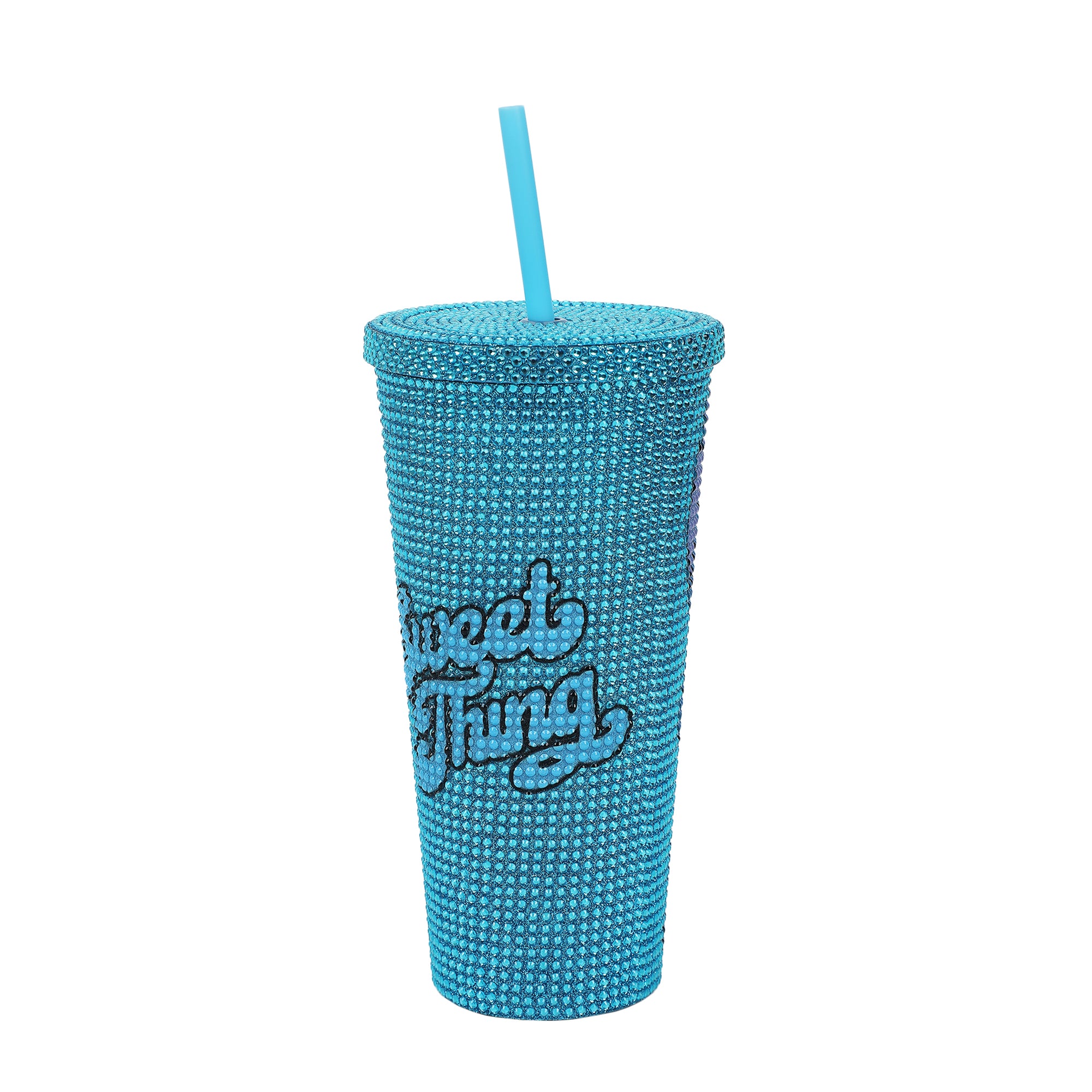 Disney Stitch Sweet Thing 20 Oz Blue Rhinestone-Studded Plastic Cup