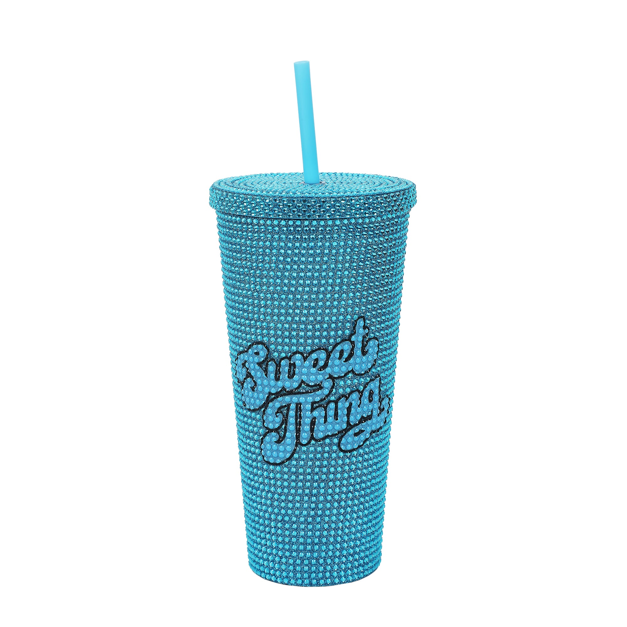 Disney Stitch Sweet Thing 20 Oz Blue Rhinestone-Studded Plastic Cup