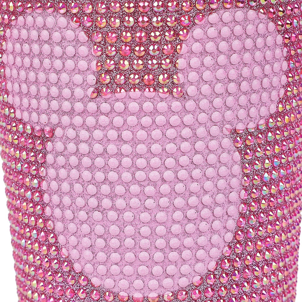 Disney Mickey Mouse Ears 20 Oz Pink Rhinestone-Studded Plastic Cup