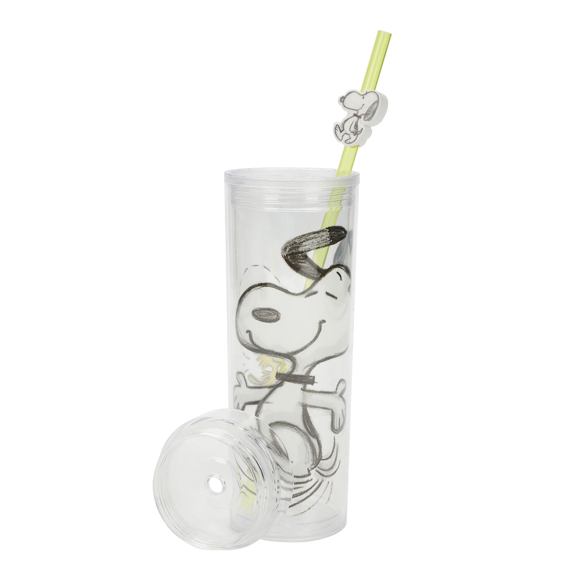 Peanuts Snoopy & Woodstock 16 Oz Slim Plastic Tumbler
