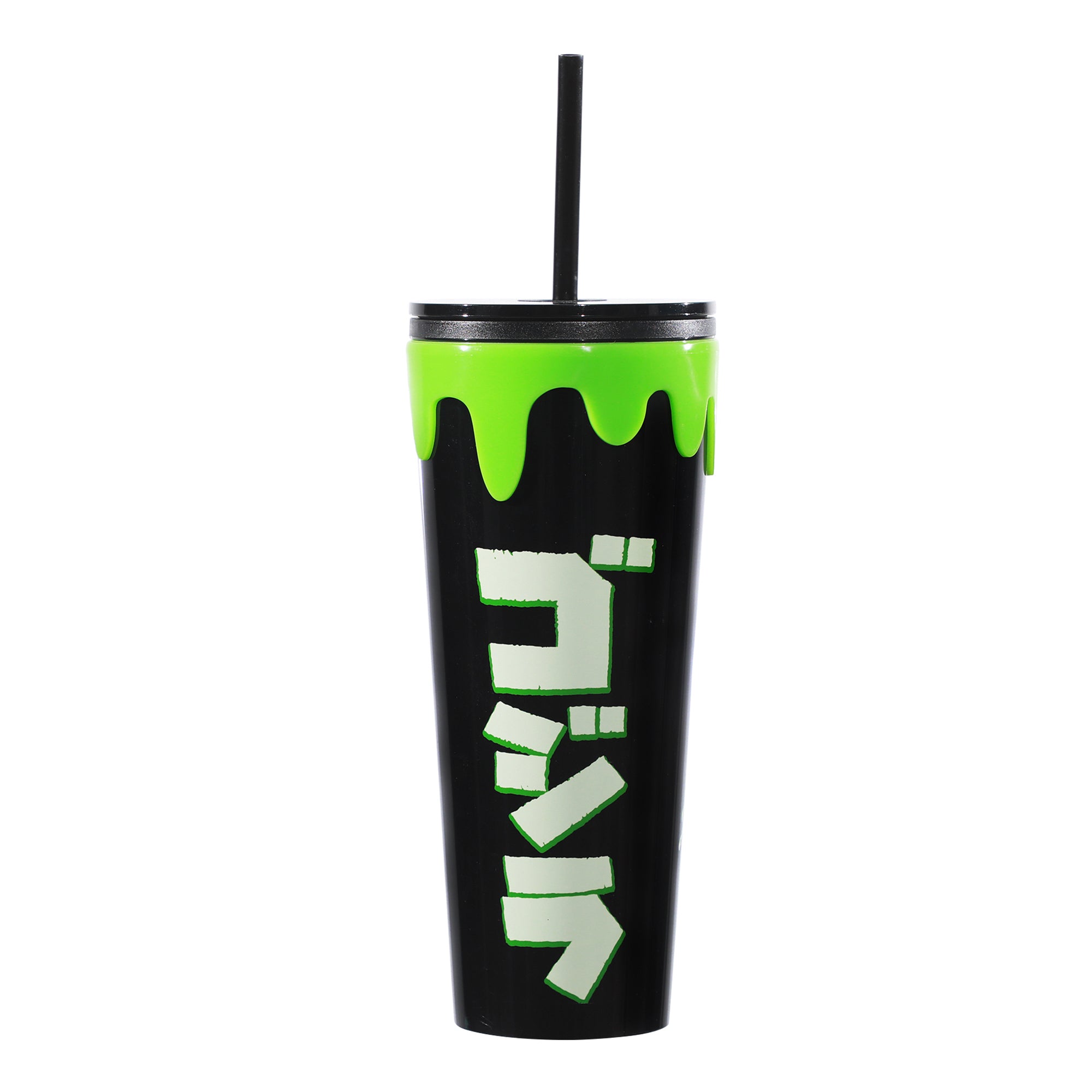 Godzilla Kanji 24 Oz Black Plastic Cup