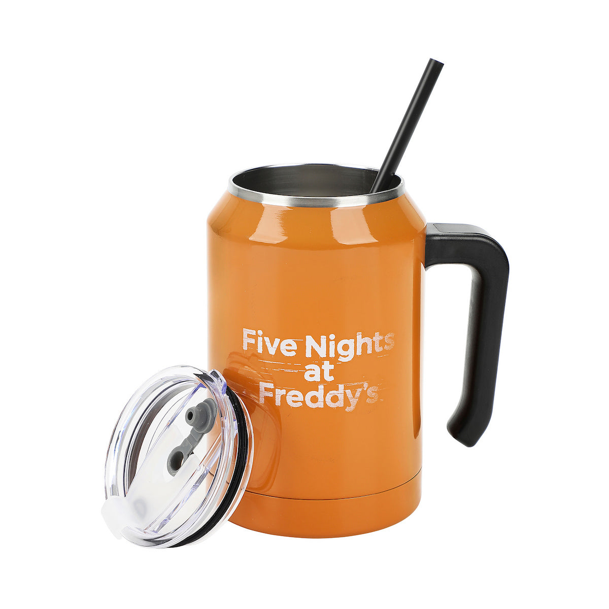 Five Nights At Freddy's Freddy Brown 30 Oz Double Wall Stainless Steel Tumbler With Handle