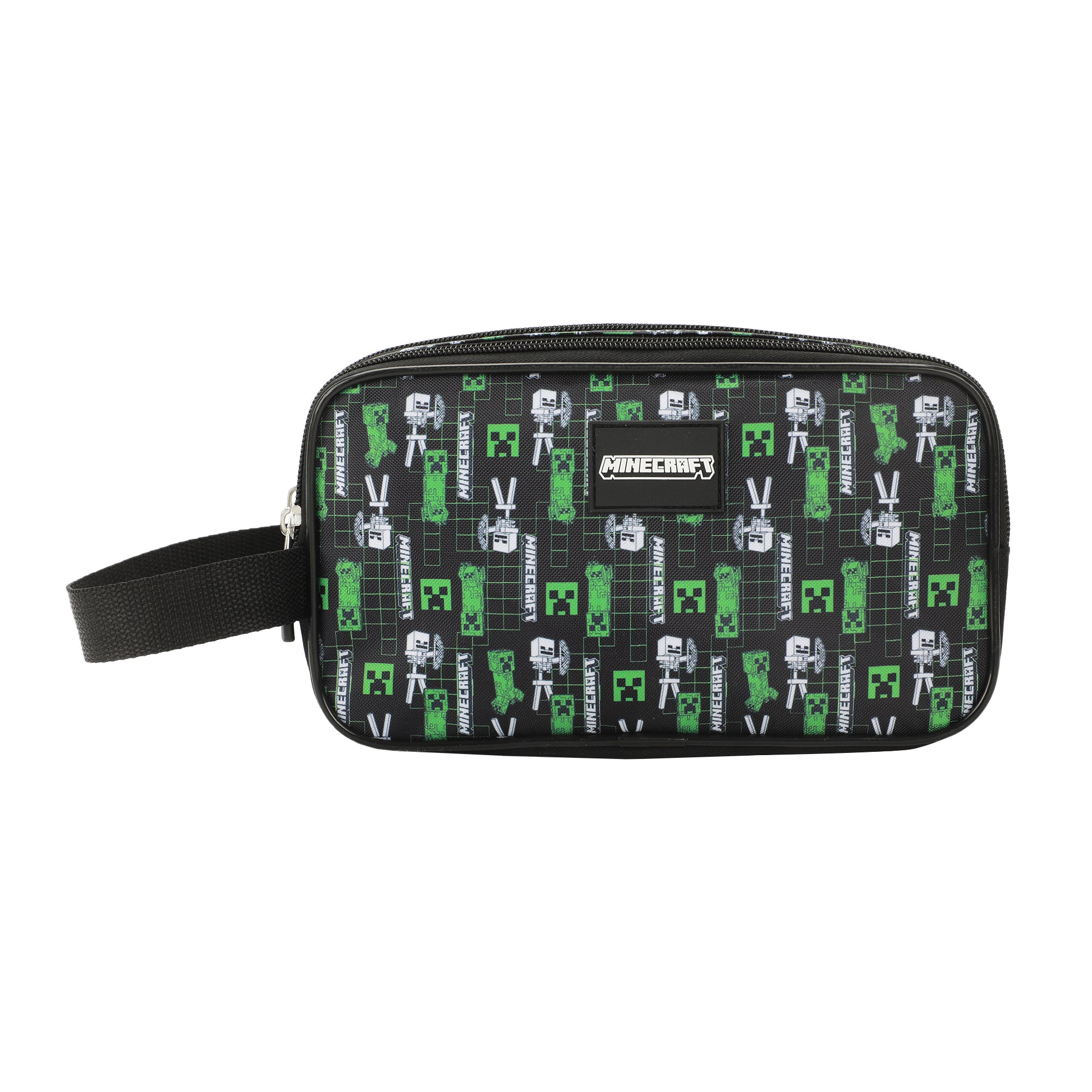 Minecraft Creepers Dual-Compartment Utility Case With Webbing Pull Handle