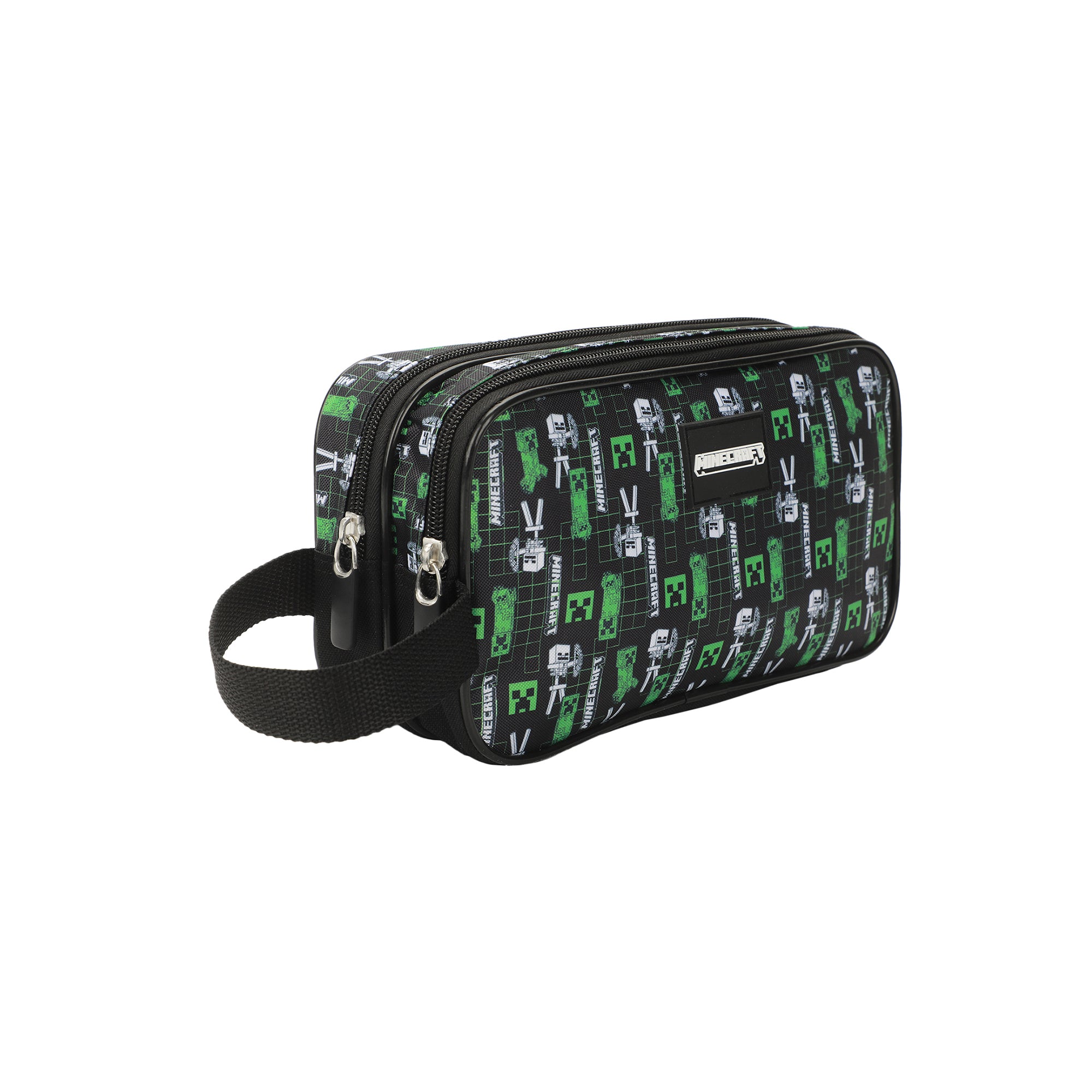Minecraft Creepers Dual-Compartment Utility Case With Webbing Pull Handle