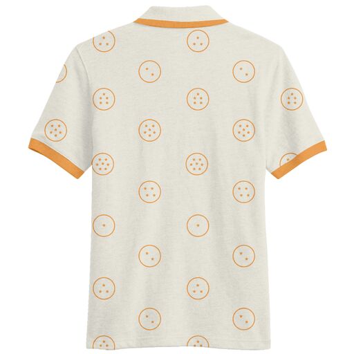 Dragon Ball Z Dragon Ball All-Over Print Boy's White Short Sleeve Polo T-shirt