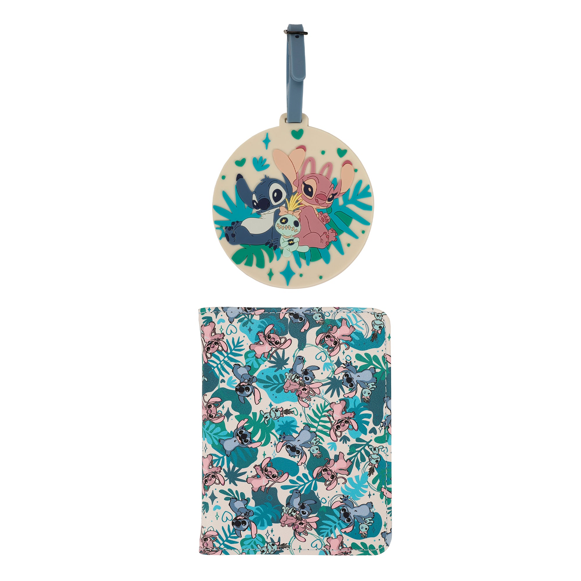 Lilo & Stitch Angel & Stitch Tropical Character Print 2-Piece Passport Set