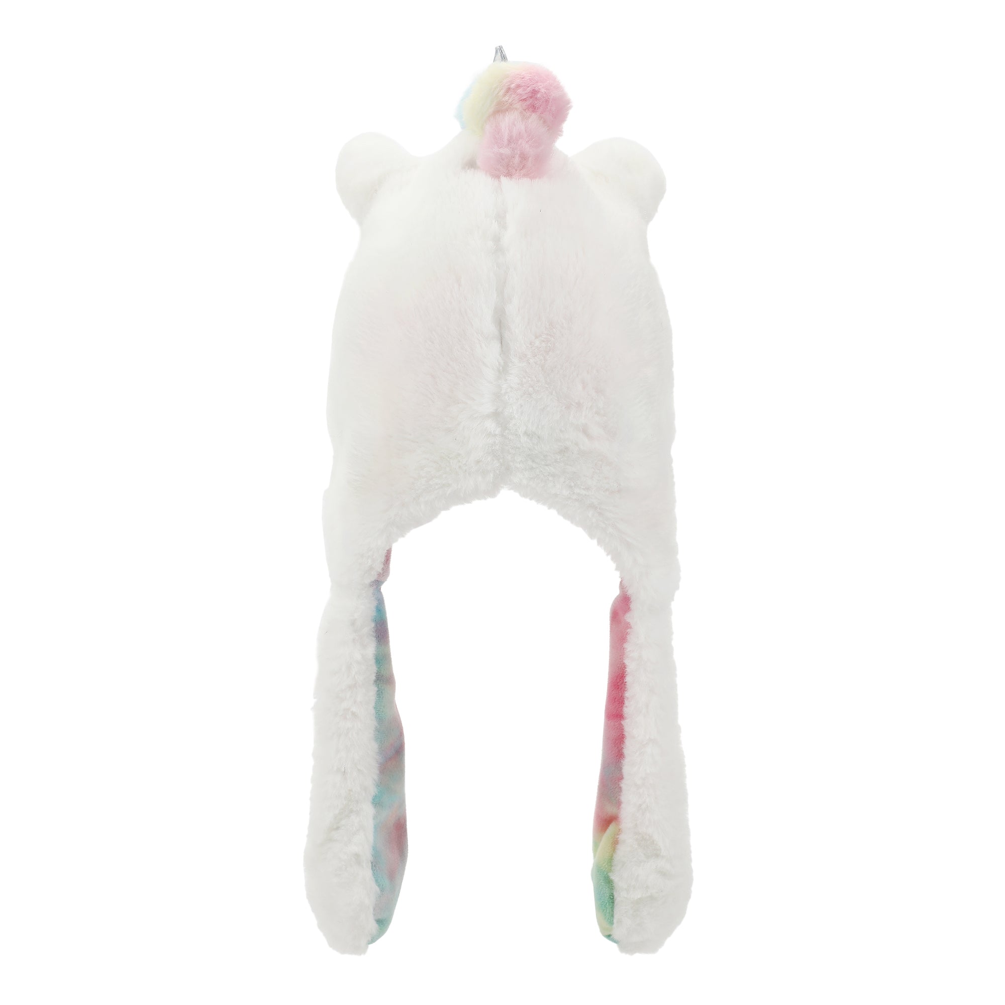 Unicorn Face Youth White Hat With Moveable 3D Horns