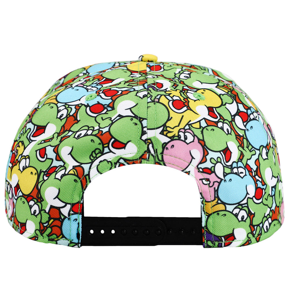 Super Mario Brothers Yoshi All Over Print snapback Cap for mens