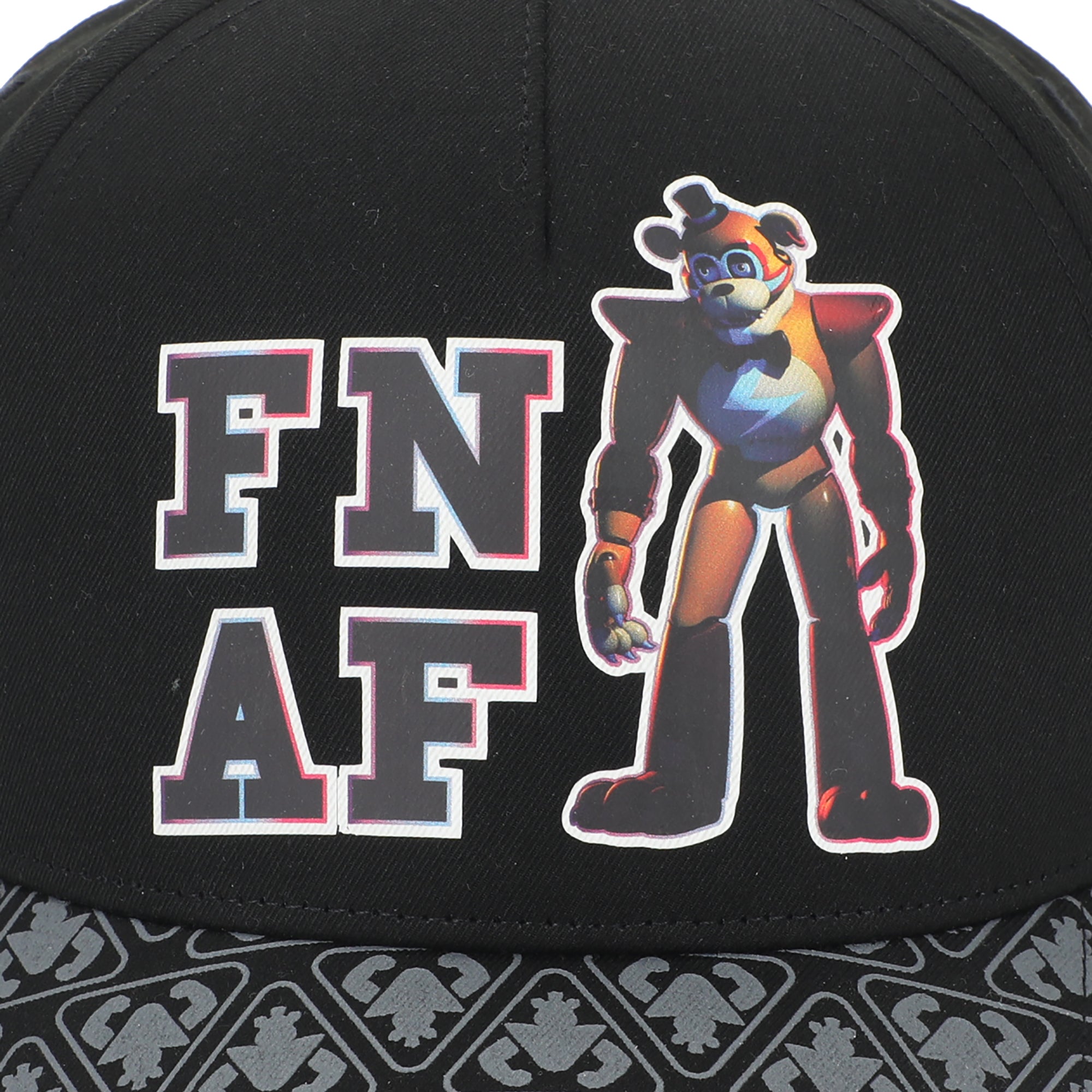 Five Nights at Freddy's AOP Brim Black Baseball Cap