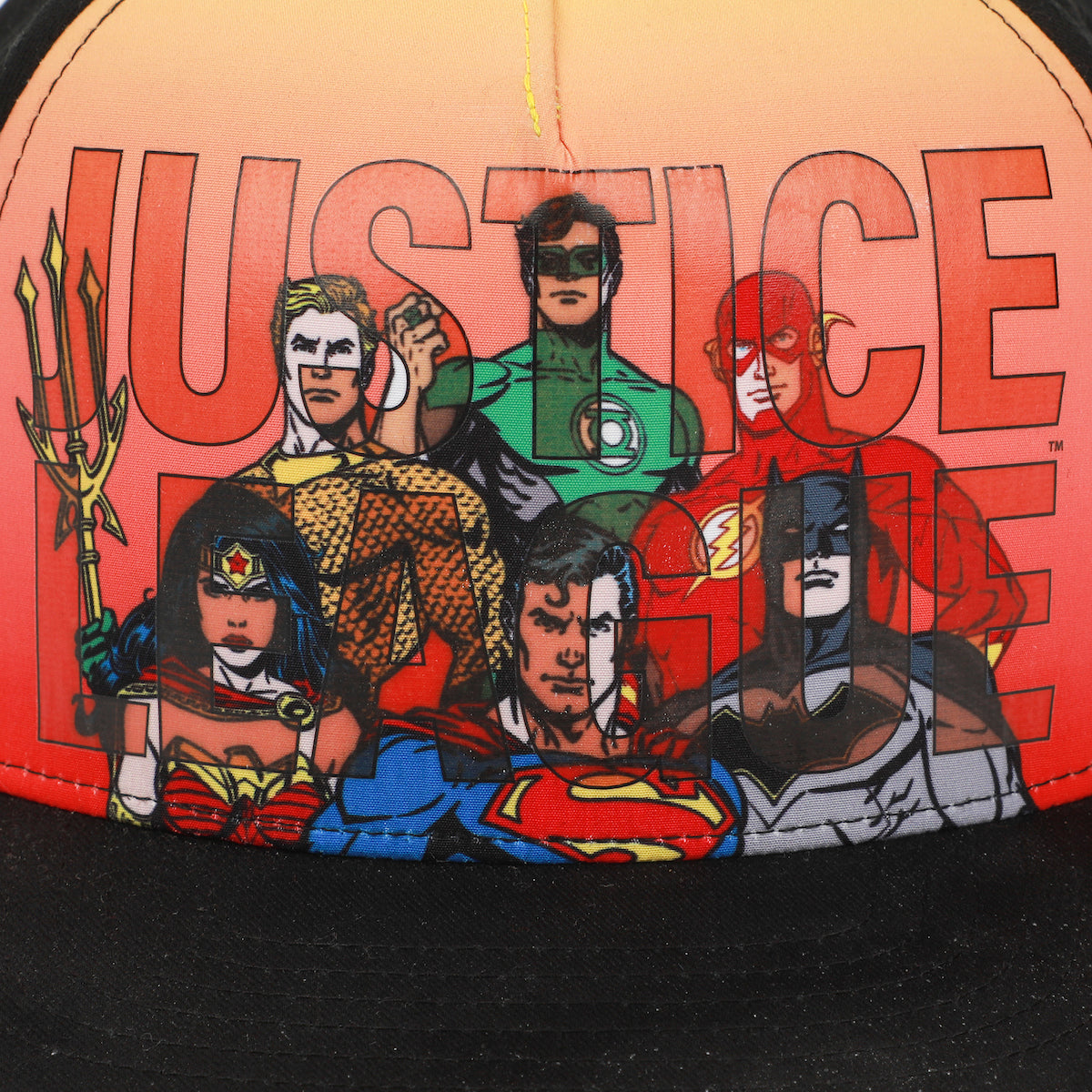 Justice League Of America Squad Youth Black Snapback Hat-OSFA
