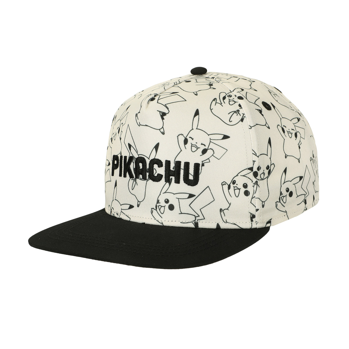 Pokemon Pikachu AOP Boys Baseball Cap with Flat Brim