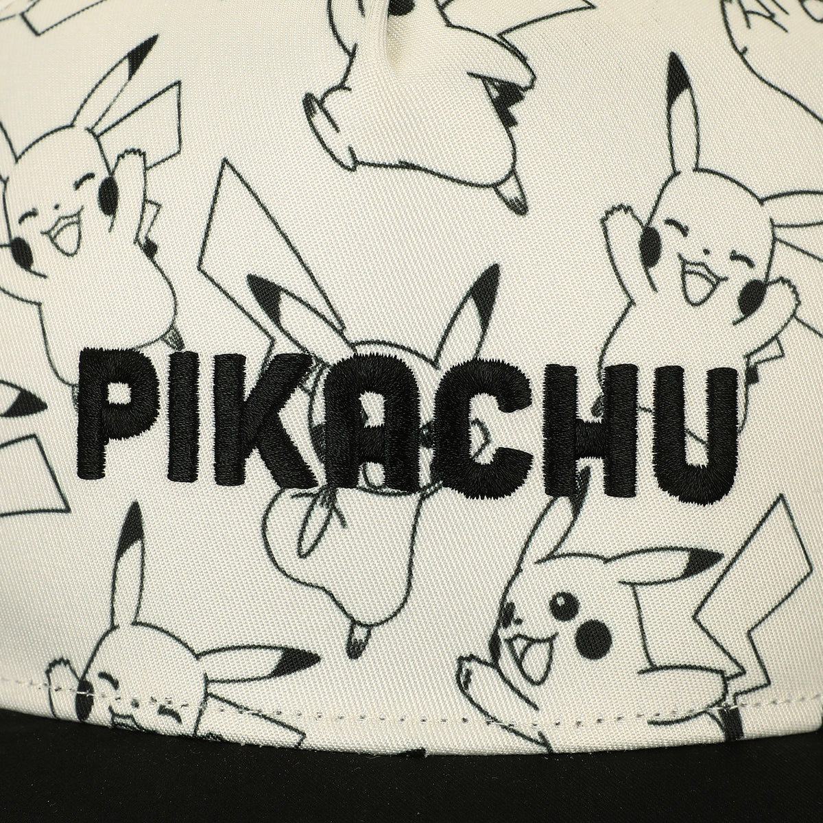 Pokemon Pikachu AOP Boys Baseball Cap with Flat Brim