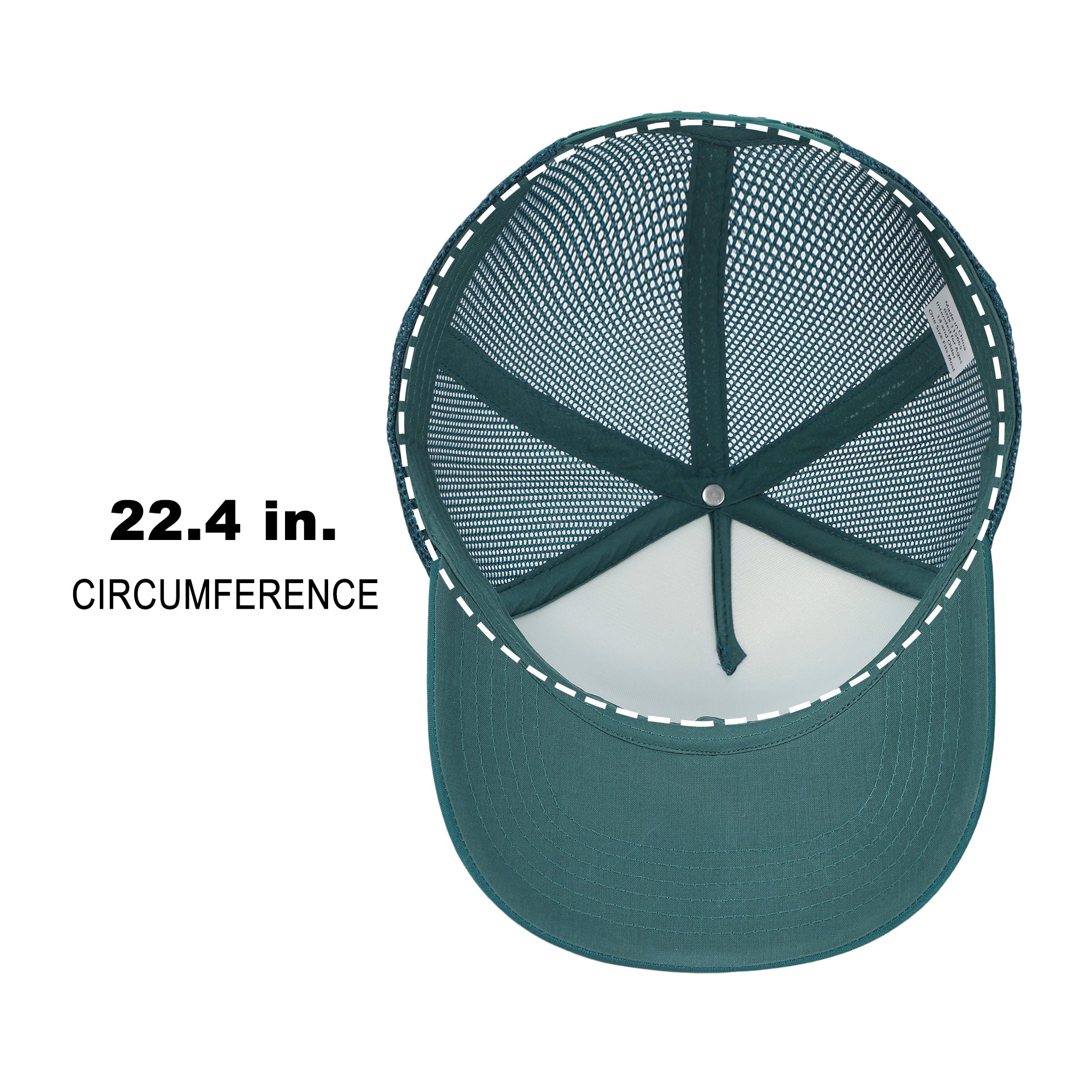 California Mountains & Desert White & Green Foam Trucker Hat