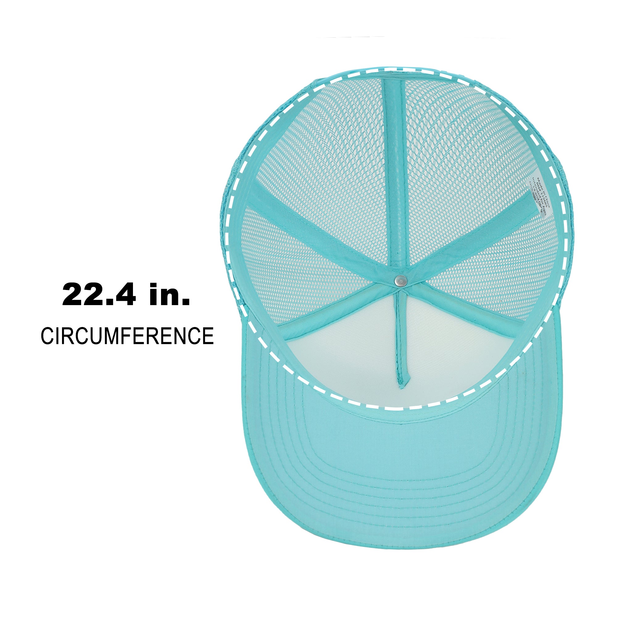 Chill Beach Vibes White & Aqua Foam Trucker Hat