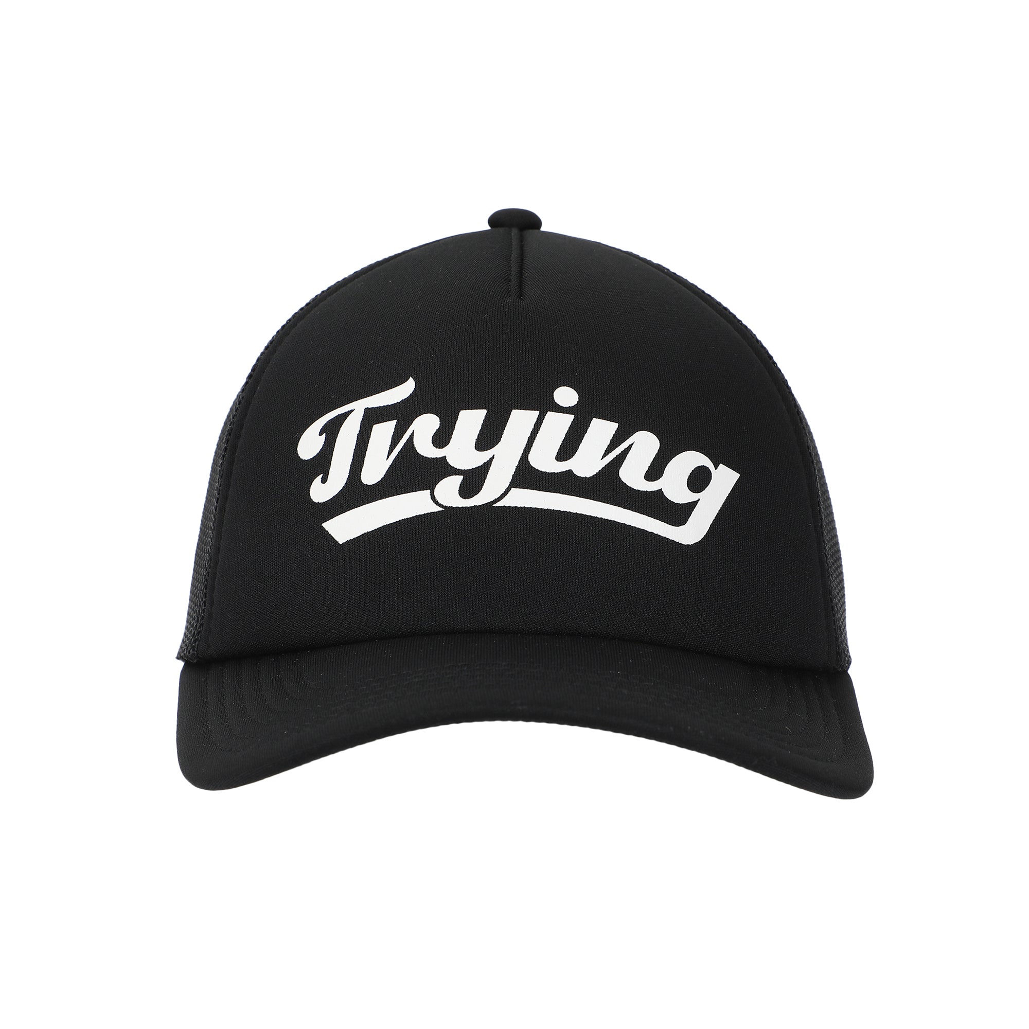 Trying Black Foam Trucker Hat