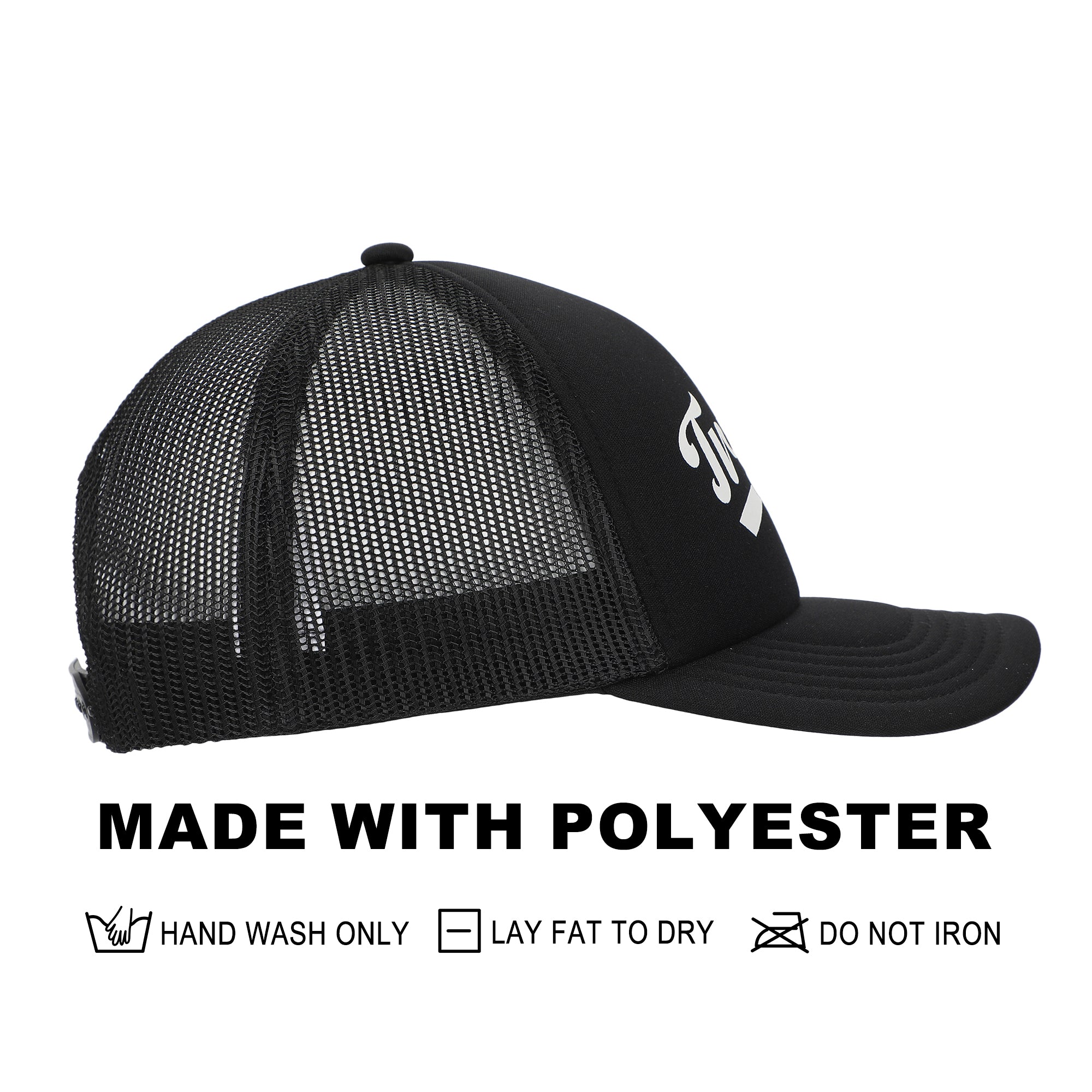 Trying Black Foam Trucker Hat