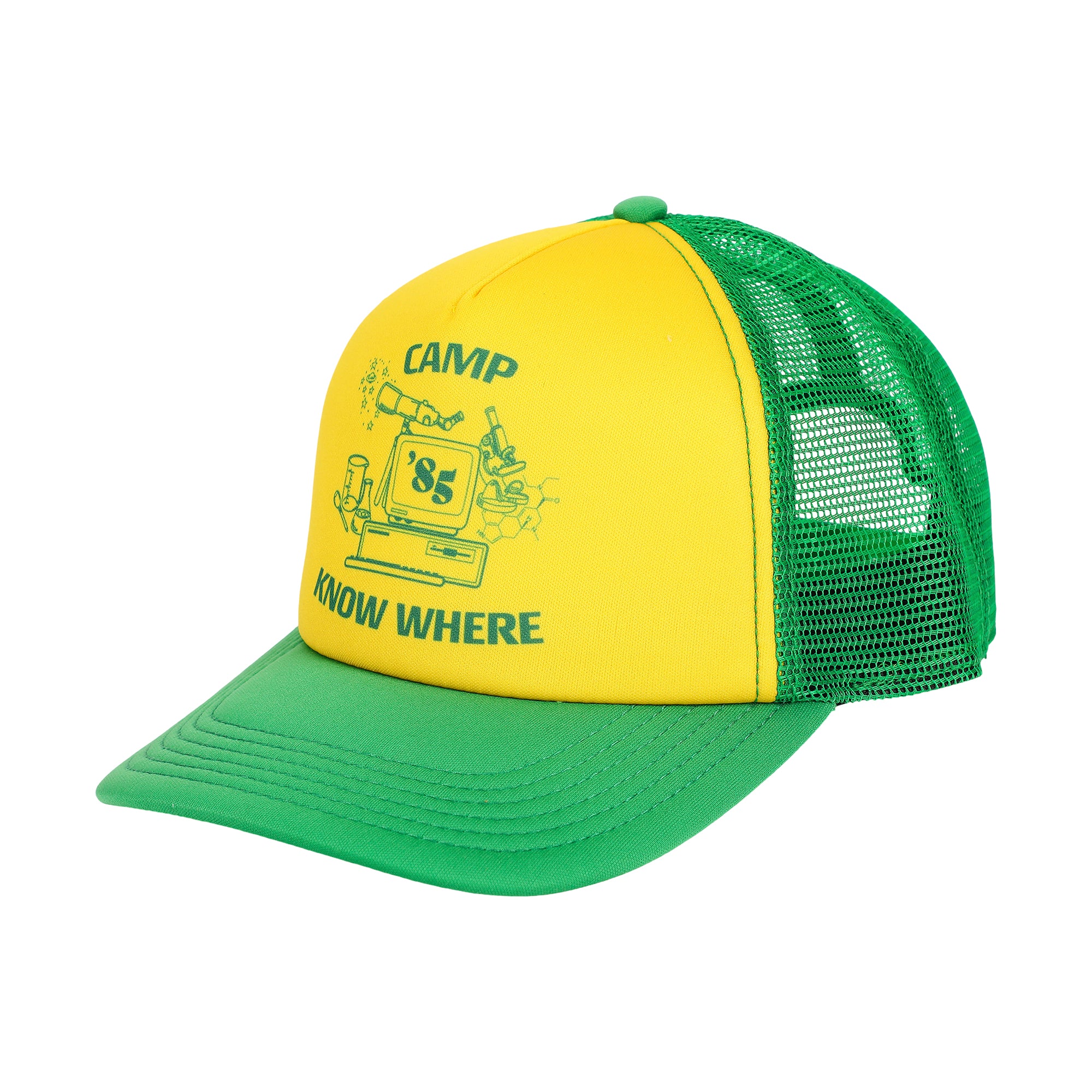 Stranger Things Camp Know Where Yellow Trucker Hat