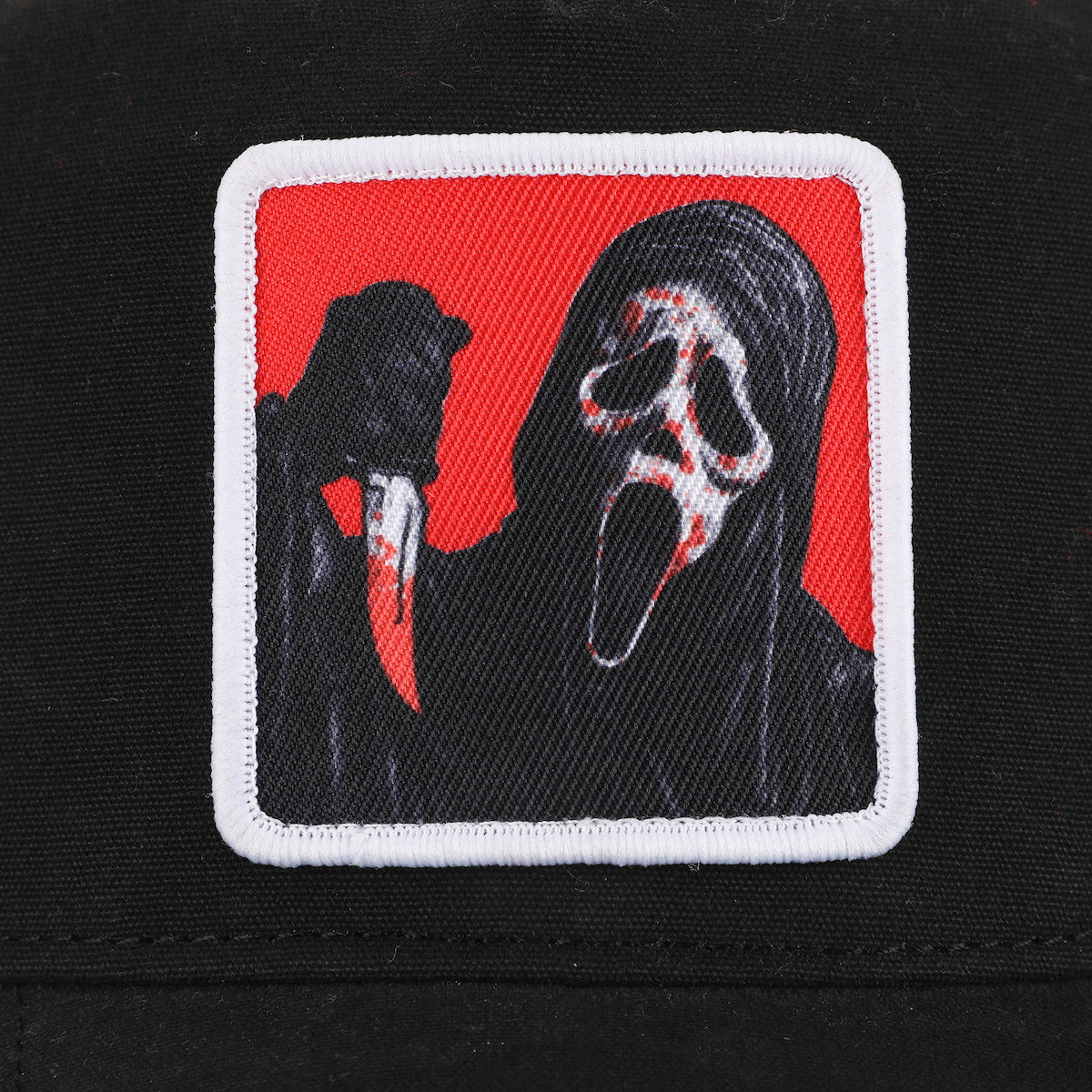 Ghostface Red Square Black Snapback Hat